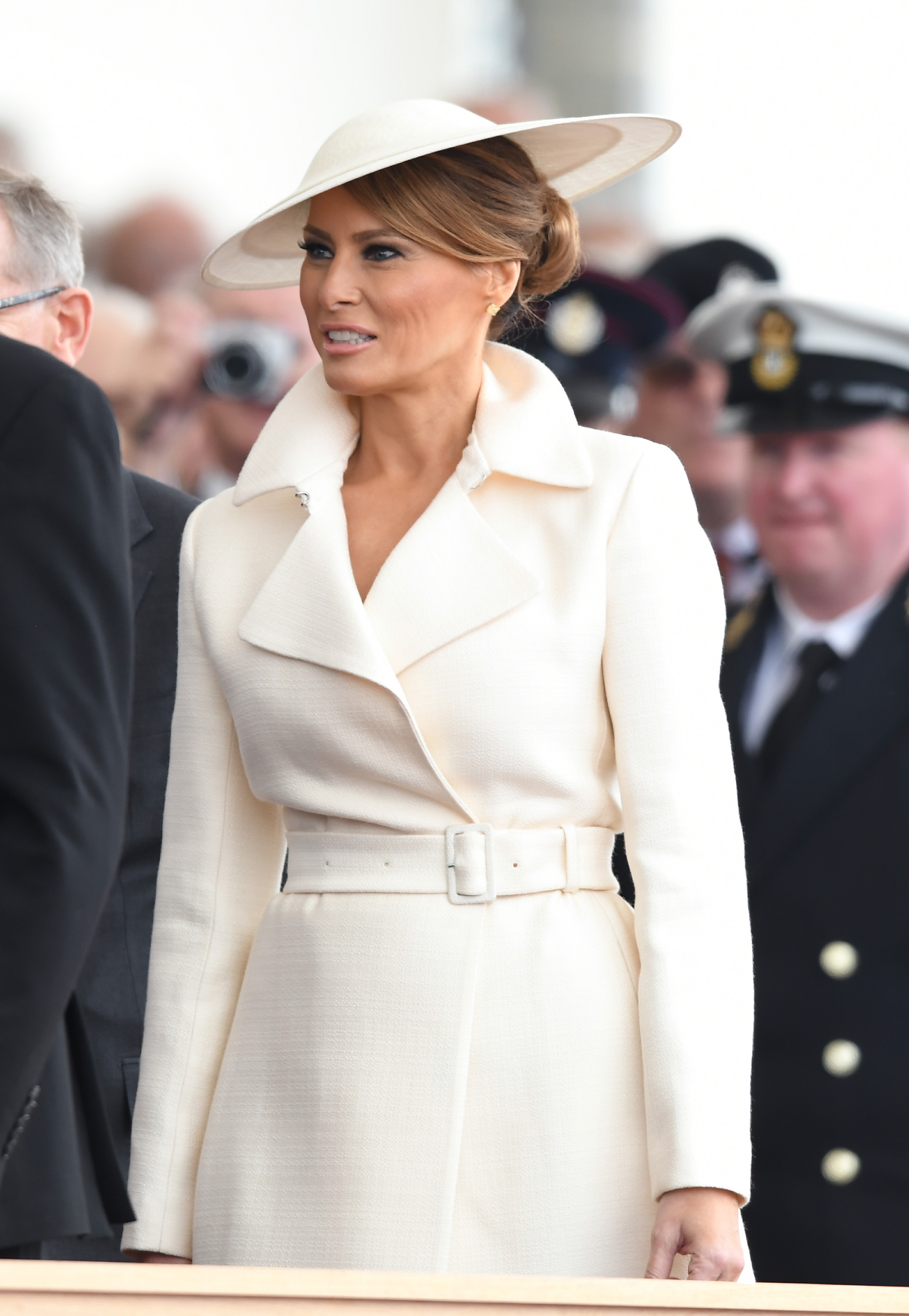 Melania Trump attends the D-Day 75 National Commemorative Event to mark the 75th Anniversary of the D-Day Landings on June 5, 2019 in Portsmouth, England | Source: Getty Images