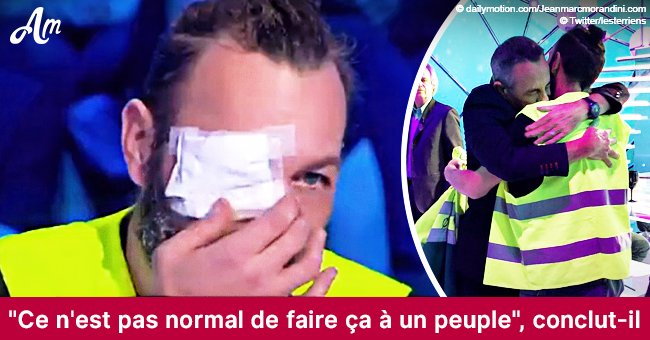 Au bord des larmes, un gilet jaune qui a perdu son œil fait un témoignage émouvant