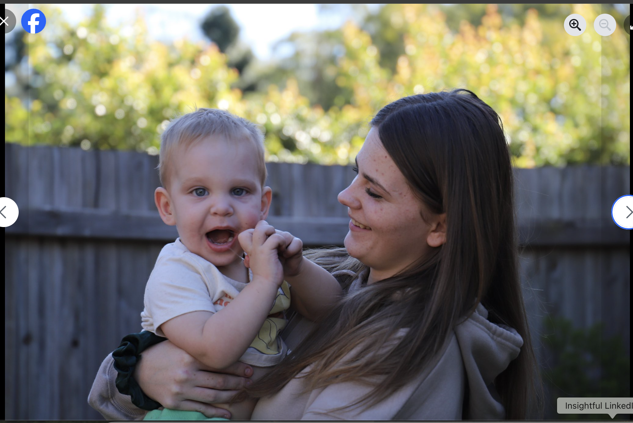 Pheobe Bishop is pictured with her baby brother, in a photo dated May 18, 2025 | Source: Facebook/kyliezbishop