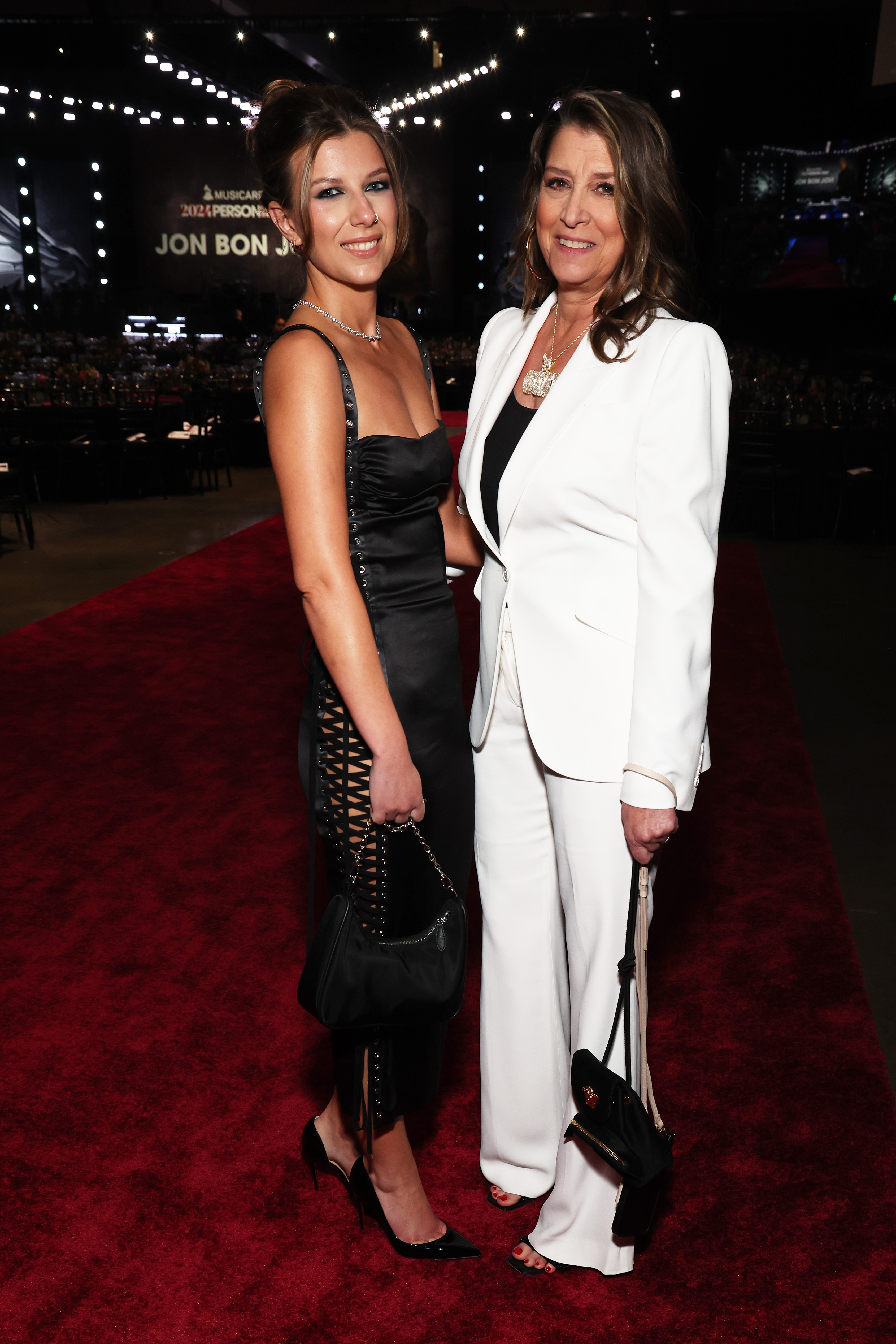 Stephanie Rose Bongiovi and Dorothea Bongiovi attend the MusiCares Person of the Year gala in Los Angeles, on February 2, 2024. | Source: Getty Images
