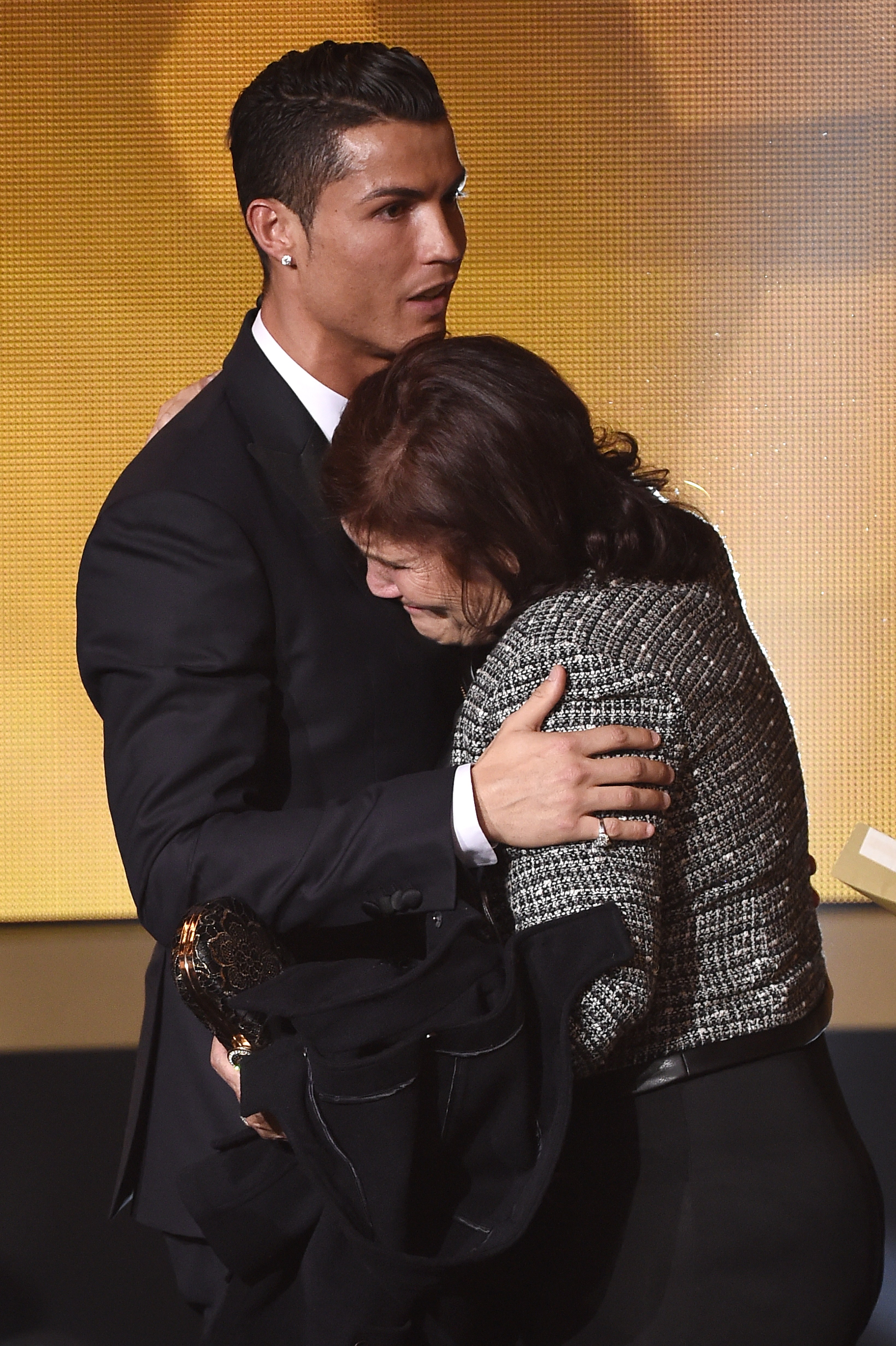 Cristiano Ronaldo and Dolores Aveiro at the FIFA Ballon d'Or Award ceremony in Zürich, Switzerland on January 12, 2015 | Source: Getty Images