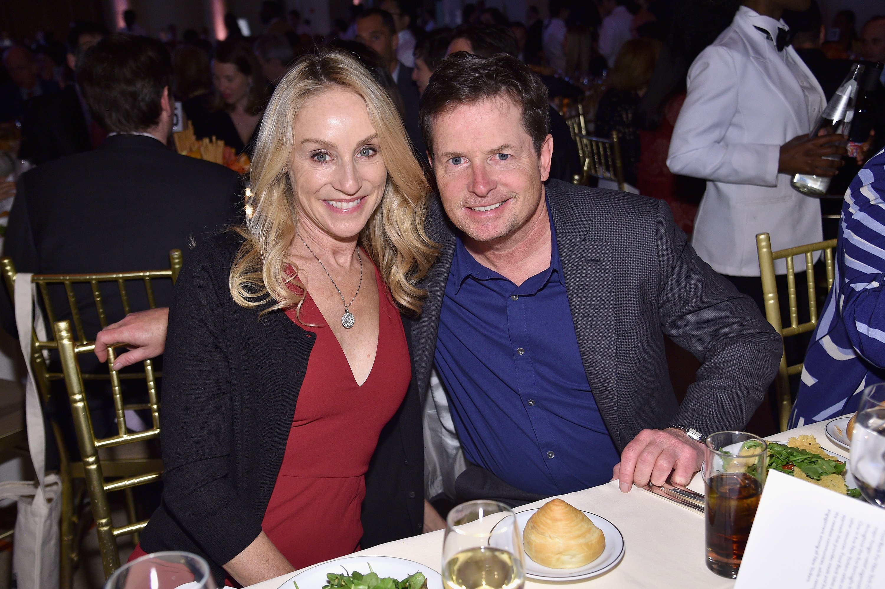 Tracy Pollan and Michael J. Fox attend the Food Bank for New York City Can-Do Awards Dinner 2017 on April 19, 2017 in New York City. | Source: Getty Images