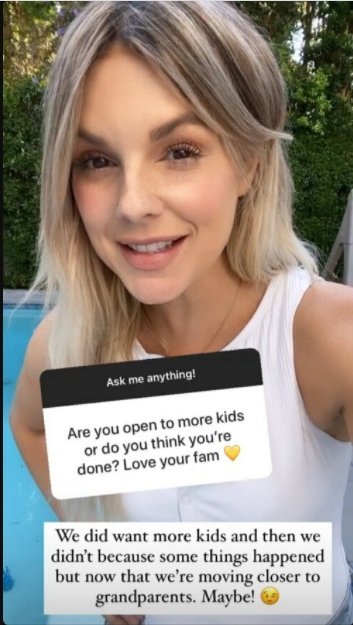 A photo of Ali Fedotowsky on a question and answer session on her Instagram story. | Photo: Instagram/Alifedotowsky