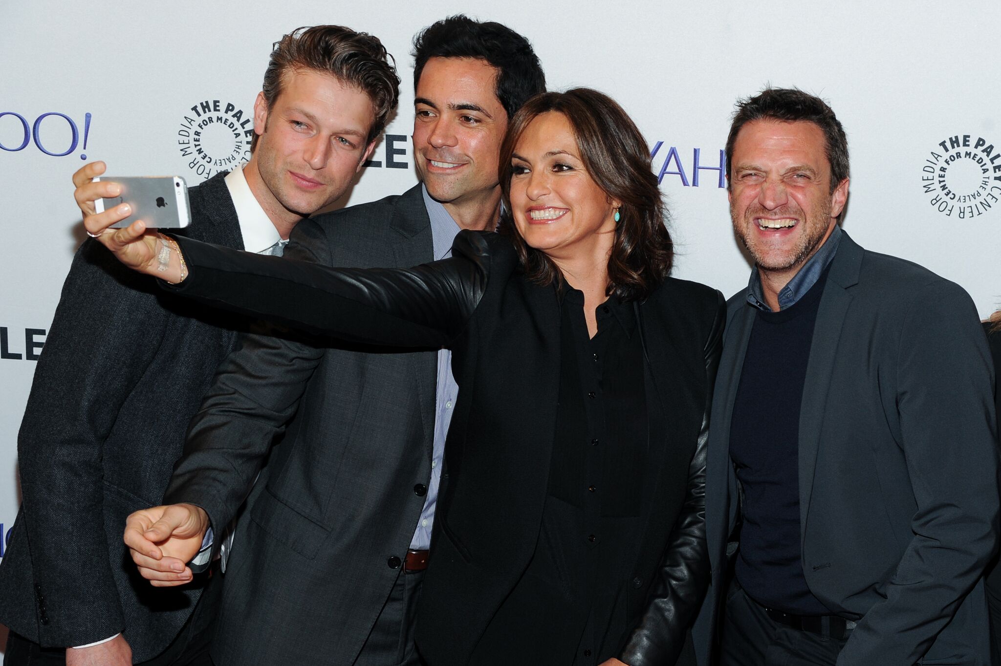 Peter Scanavino, Danny Pino, Mariska Hargitay and Raul Esparza attend the 2nd Annual Paleyfest New York Presents; Law & Order: SVU" | Getty Images