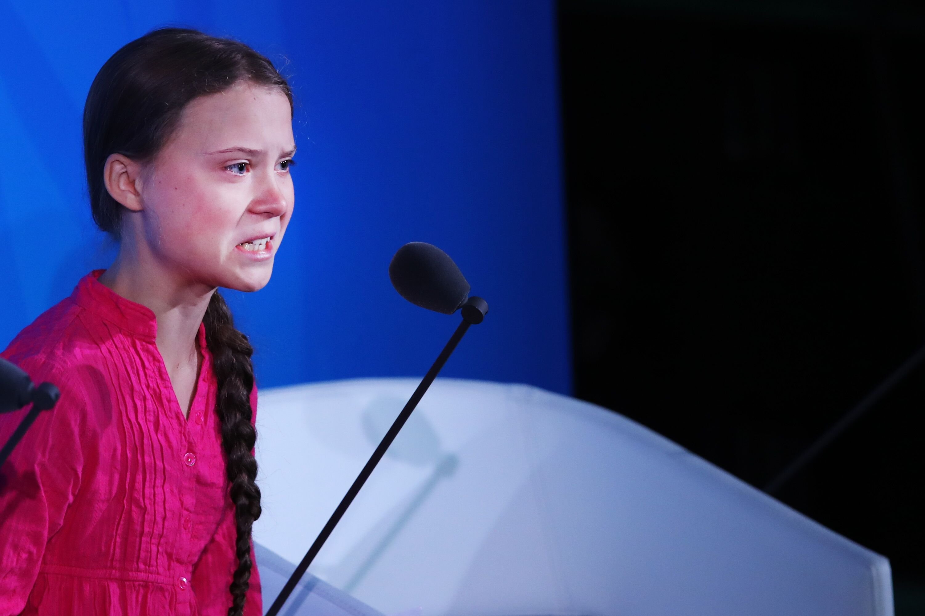 Greta Thunberg at the United Nations at a summit on climate change on September 23, 2019, in New York City | Photo: Spencer Platt/Getty Images