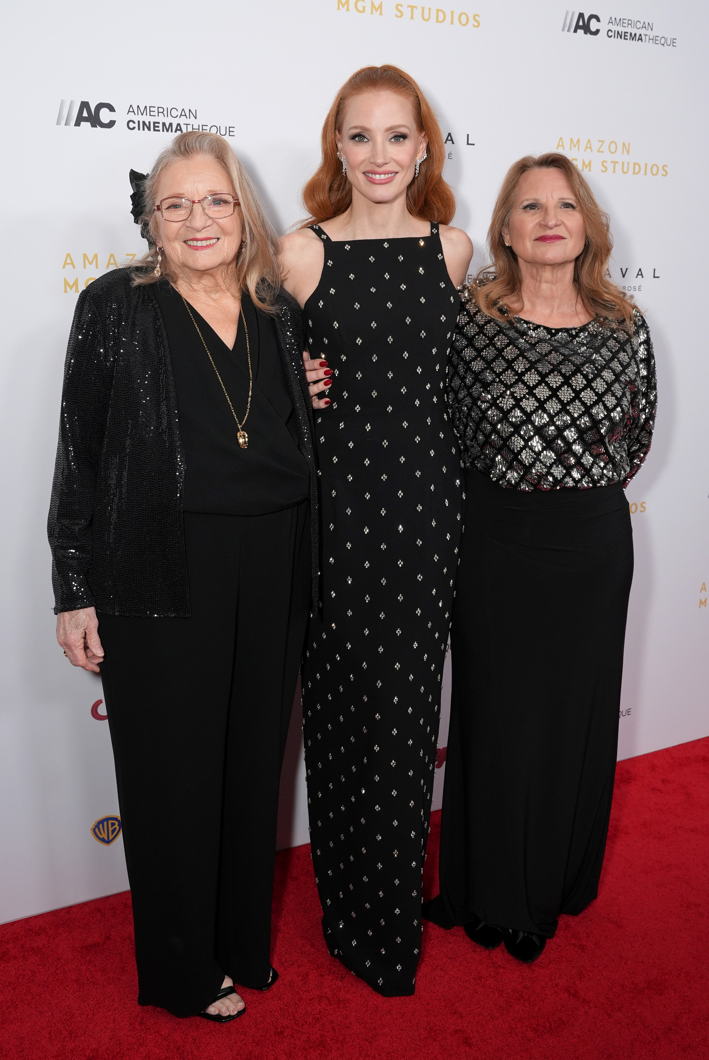 Jessica Chastain was the first member of her family to earn a college degree. At this event, Marilyn Herst, she, and Jerri Chastain attended the 38th Annual American Cinematheque Awards at The Beverly Hilton on December 6, 2024, in Beverly Hills, California. | Source: Getty Images