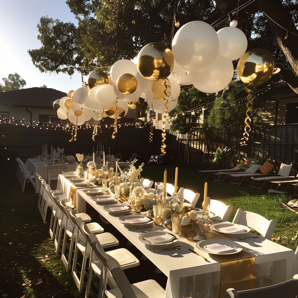 A birthday party set-up | Source: Midjourney