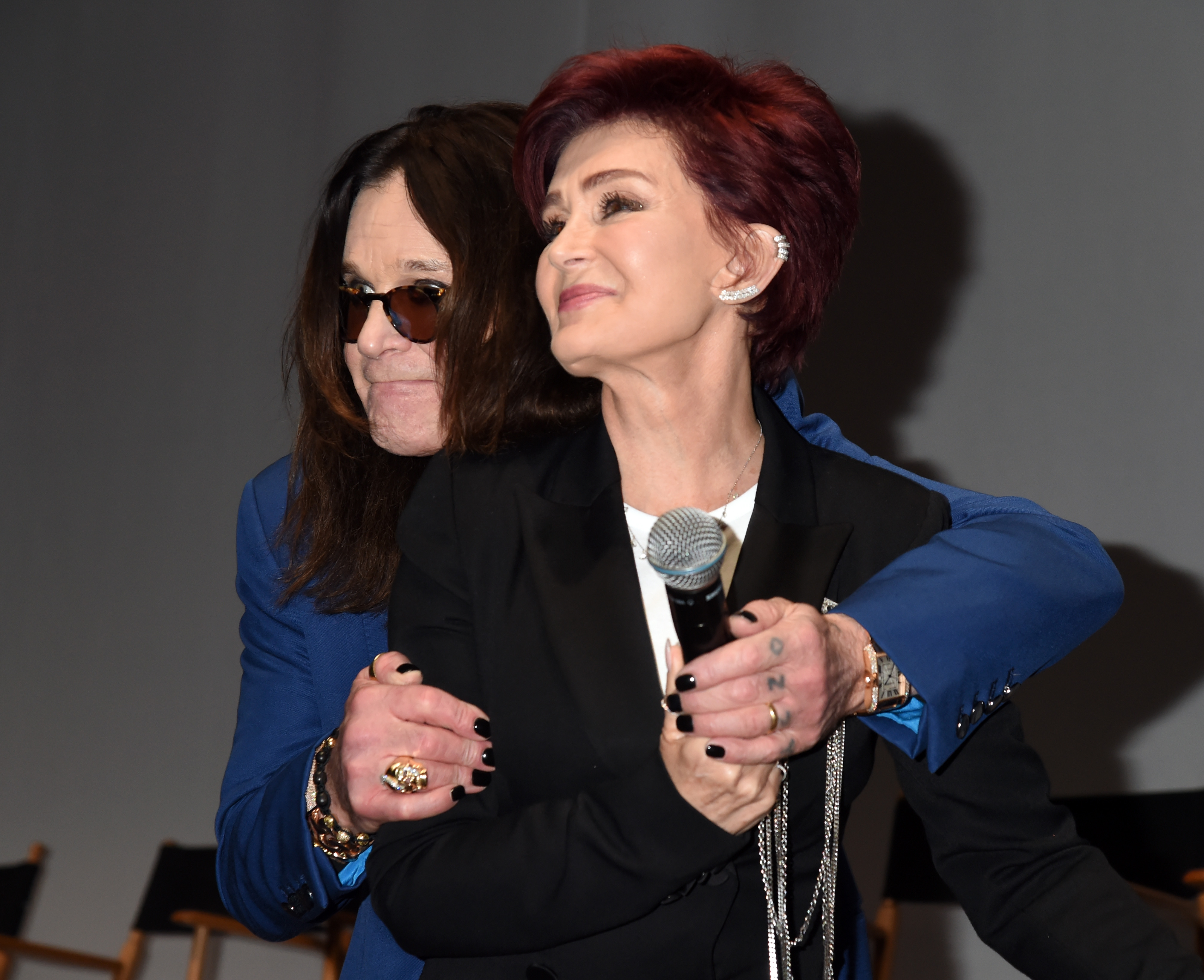 Ozzy and Sharon Osbourne at the Ozzy Osbourne and Corey Taylor special announcement on May 12, 2016, in Hollywood, California. | Source: Getty Images