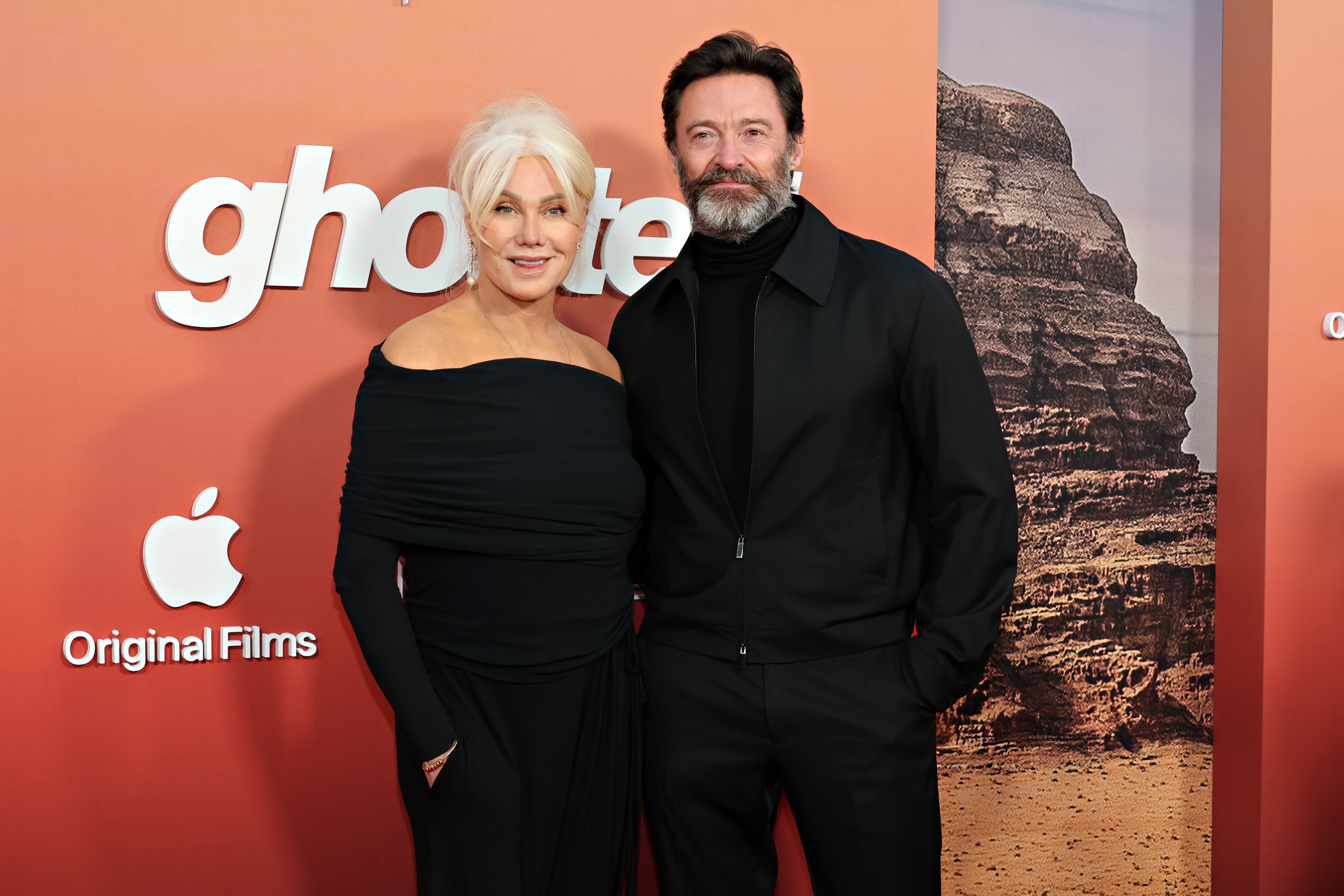 Deborra-Lee Furness and Hugh Jackman attend the Apple Original Films' "Ghosted" premiere at AMC Lincoln Square Theater on April 18, 2023, in New York City. | Source: Getty Images