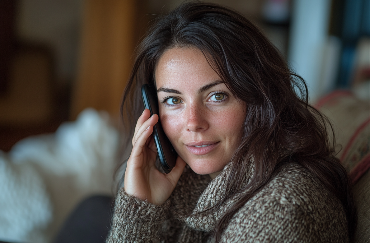 A woman making a phone call | Source: Midjourney