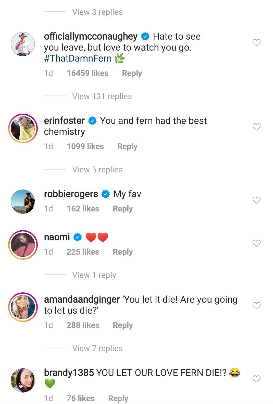 Screenshot of comments from Kate Hudson's Instagram post on July 28, 2020. | Photo: Instagram/Kate Hudson
