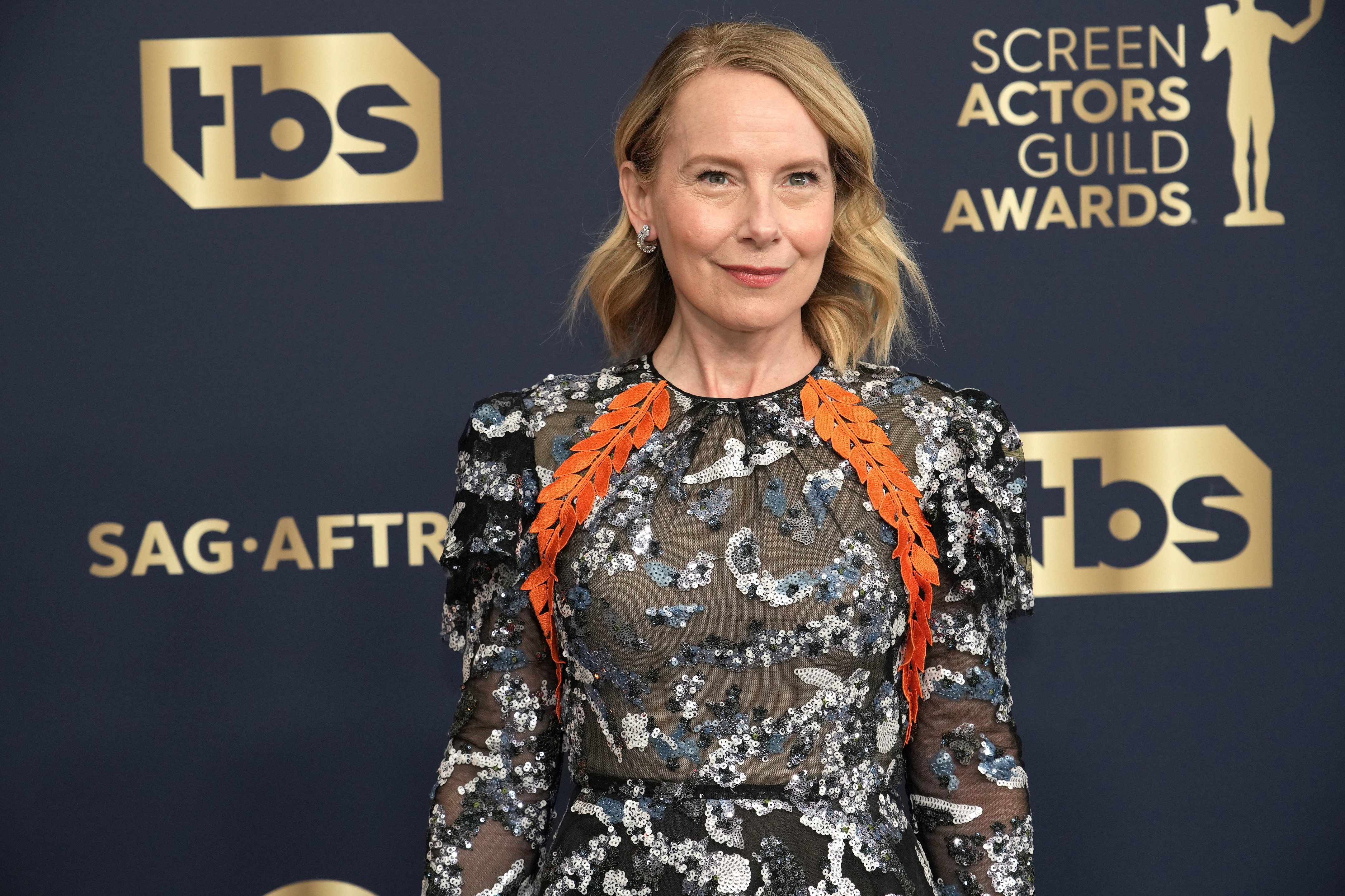 Amy Ryan attends the 28th Annual Screen Actors Guild Awards at Barker Hangar on February 27, 2022, in Santa Monica, California. | Source: Getty Images