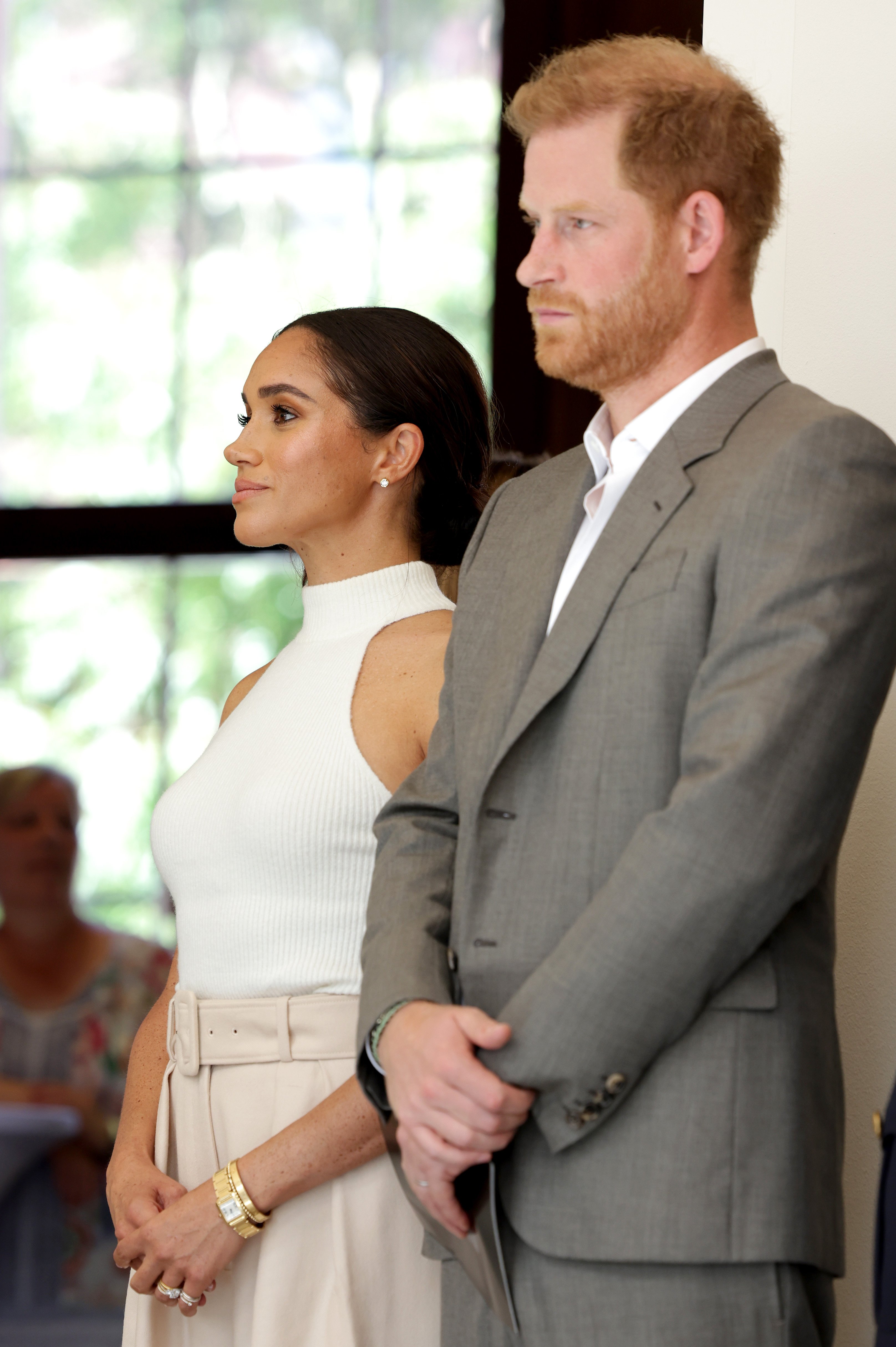 Duchess Meghan and Prince Harry at the town hall during the Invictus Games Dusseldorf 2023 - One Year To Go events on September 6, 2022, in Dusseldorf, Germany | Source: Getty Images