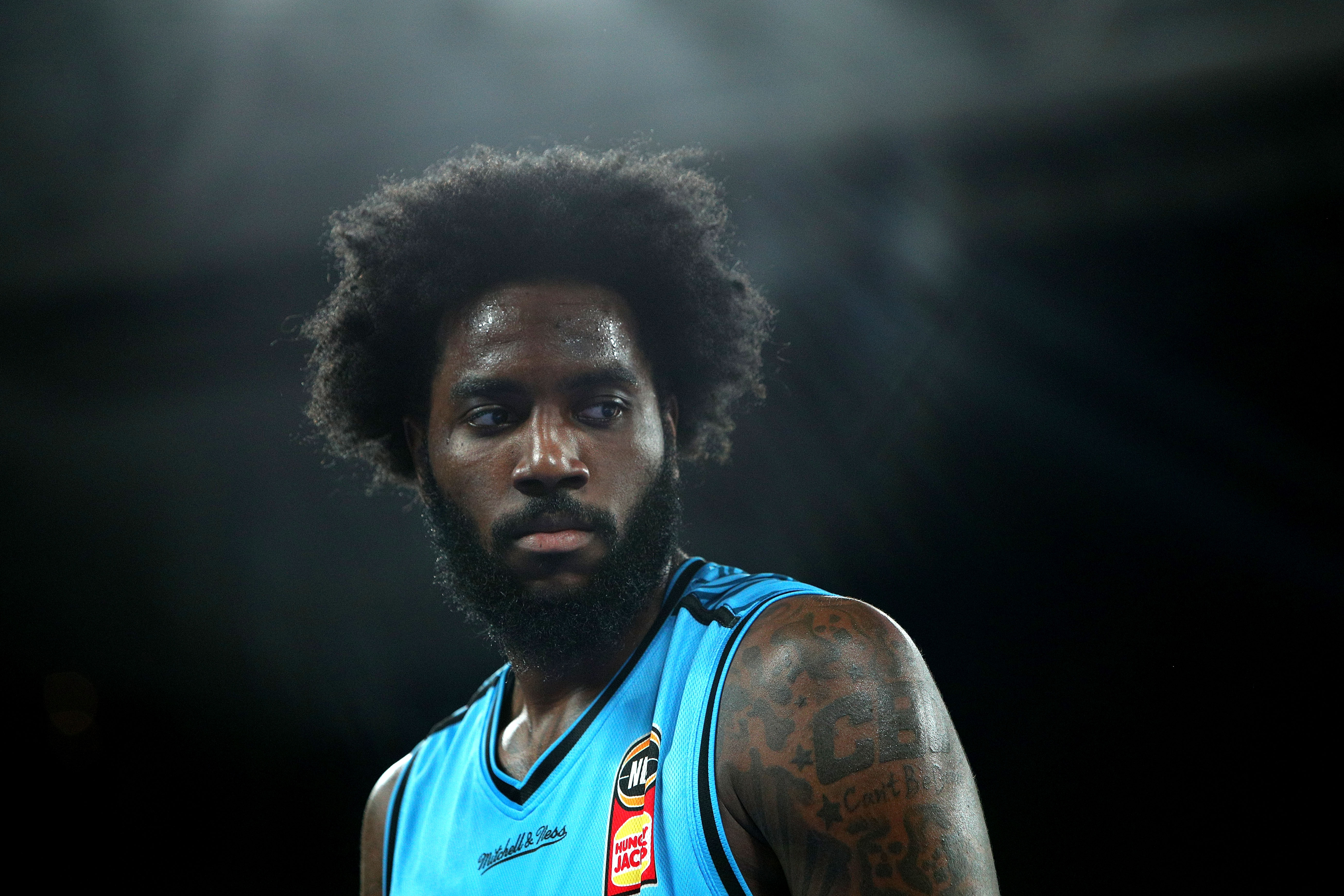 Rakeem Christmas of the Breakers looks on during game one of the NBL Semi Final series between Melbourne United and the New Zealand Breakers at Hisense Arena, on March 3, 2018, in Melbourne, Australia. | Source: Getty Images