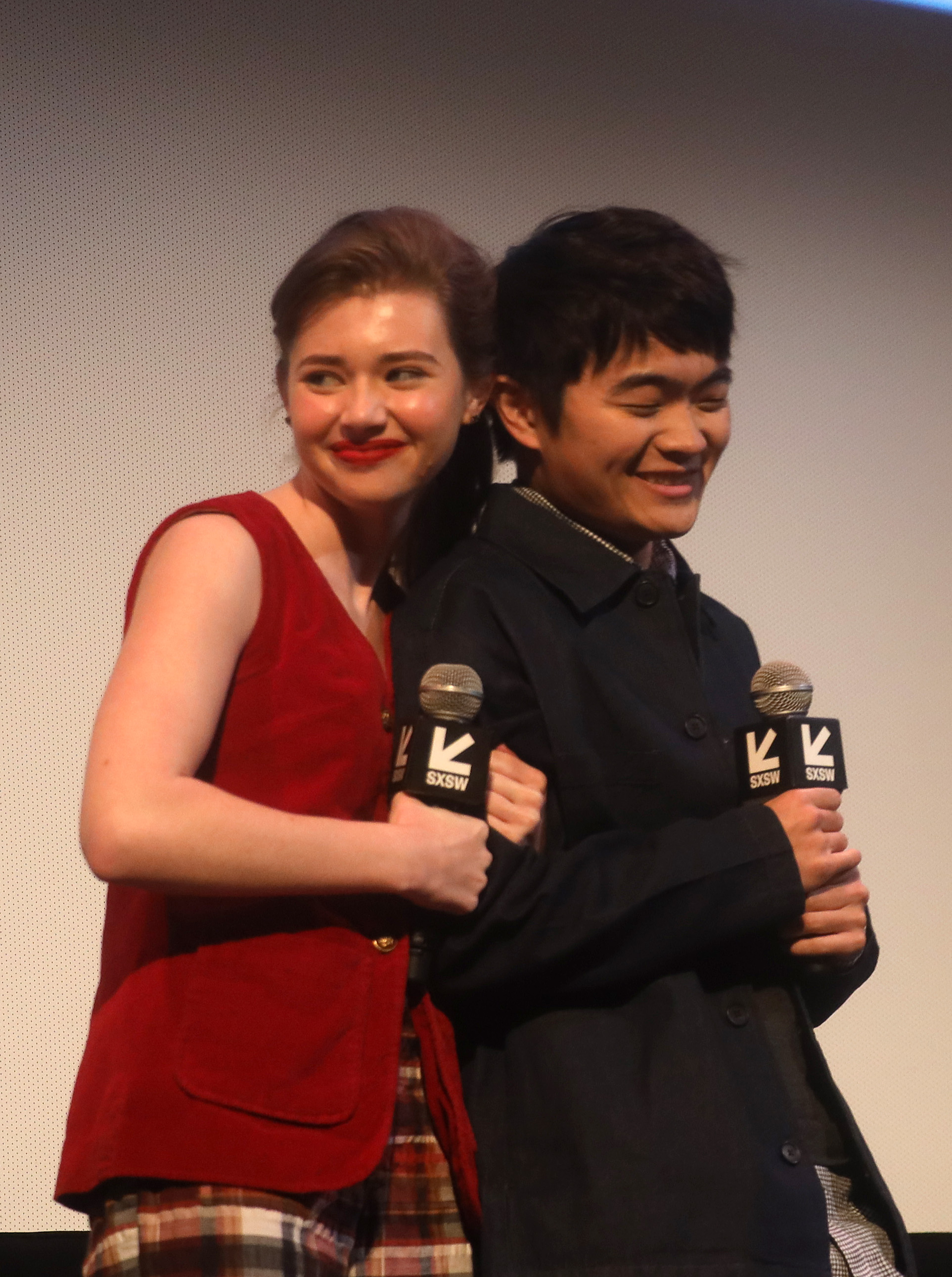 Sydney Taylor and Ben Wang are pictured at the Q+A of "American Born Chinese" World Premiere at the 2023 SXSW Conference and Festivals at The Paramount Theatre on March 15, 2023, in Austin, Texas | Source: Getty Images