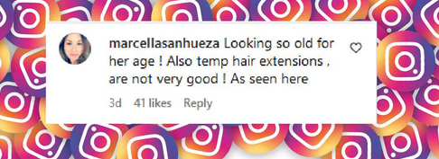 A fan comments on Meghan Markle's hair during her recent appearance, from a post dated November 15, 2024 | Source: Instagram/justjared