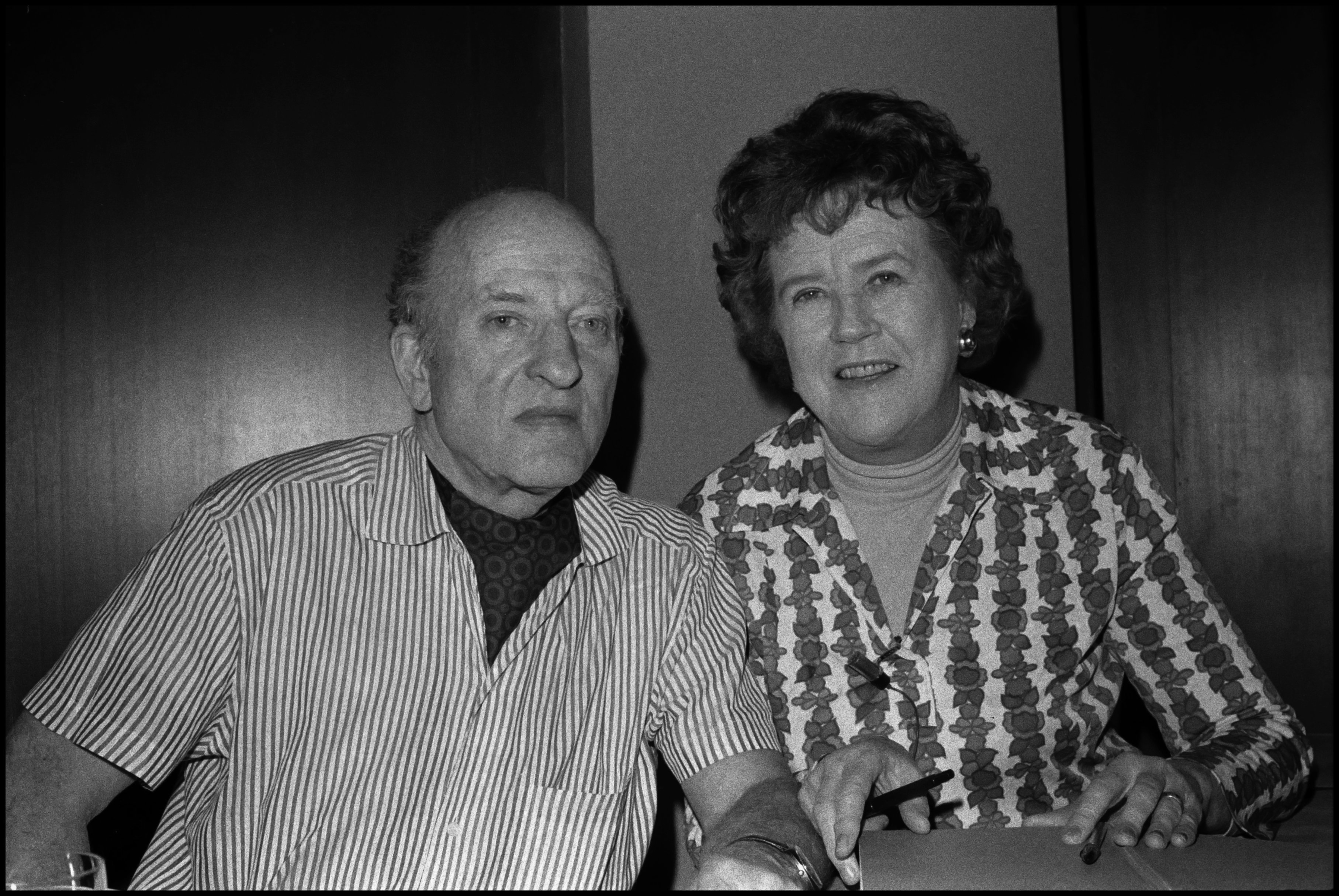 American former diplomat Paul Child and TV host Julia Child at the Kabuki Theatre on March 1974 in San Francisco, California. Photo: Getty Images
