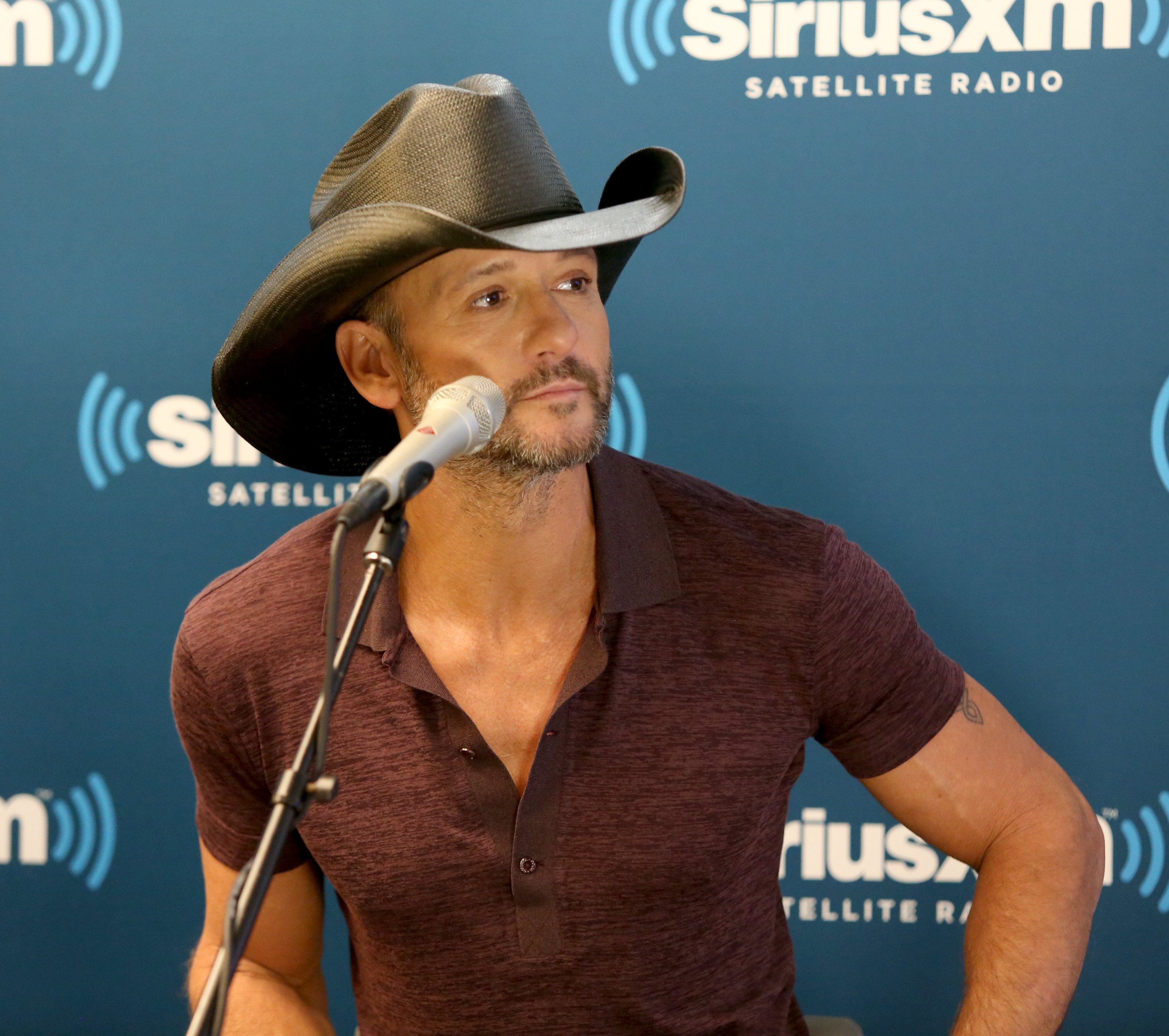 Tim McGraw answers questions during a Q&A session as part of SiriusXMs Town Hall series at SiriusXM Studios on September 18, 2014 in New York City. | Source: Getty Images