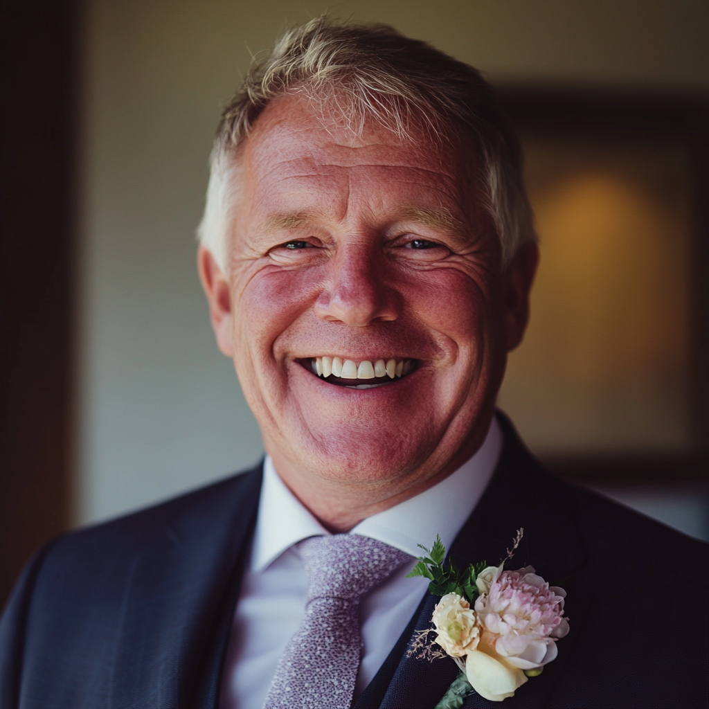 A smiling father-of-the-bride | Source: Midjourney