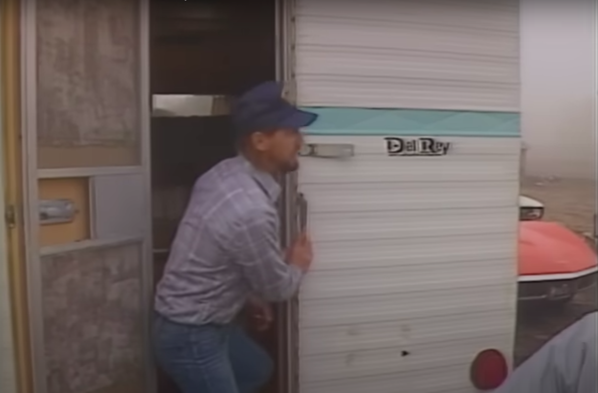 Victor Lee Turner coming out of his camper after finding his son's body in 1989 posted on January 10, 2024 | Source: YouTube/WCBD News 2