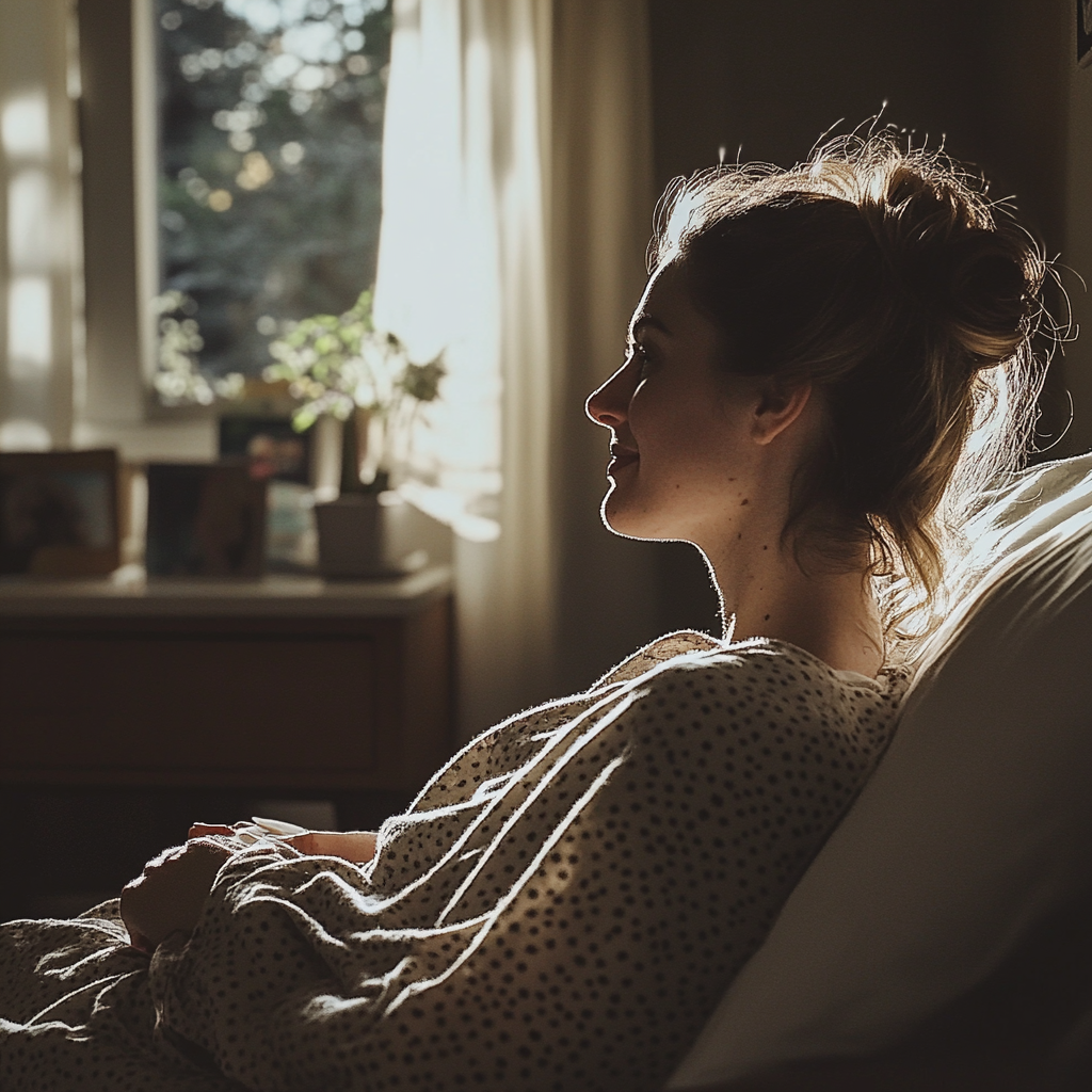 Woman on a hospital bed | Source: Midjourney