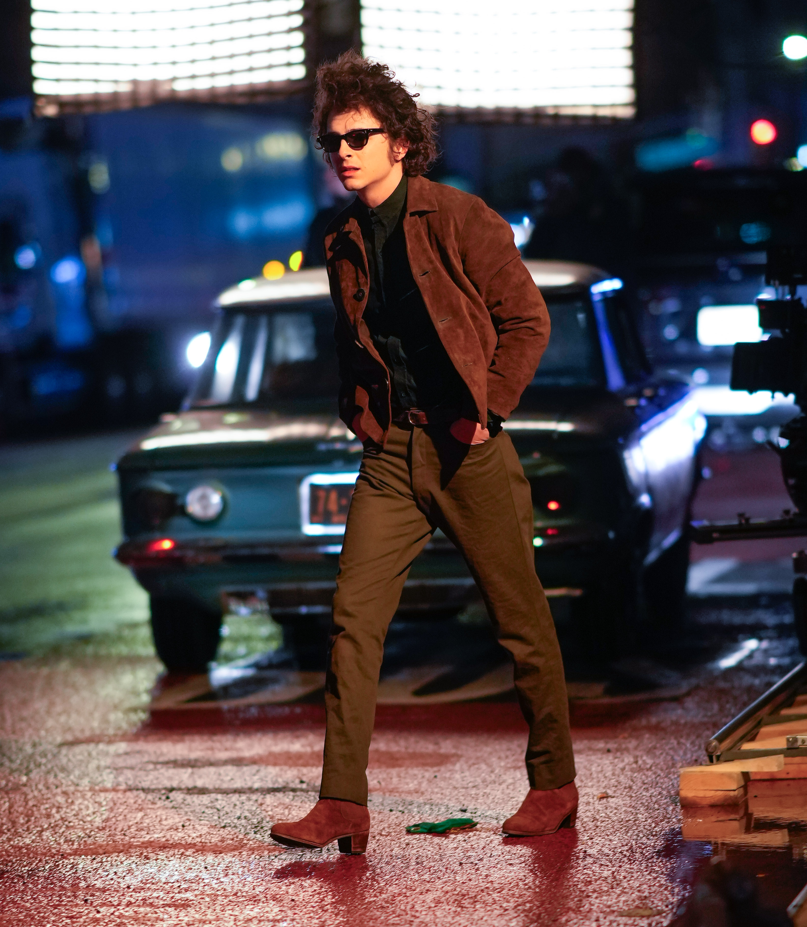 Timothée Chalamet as Bob Dylan in "A Complete Unknown" | Source: Getty Images