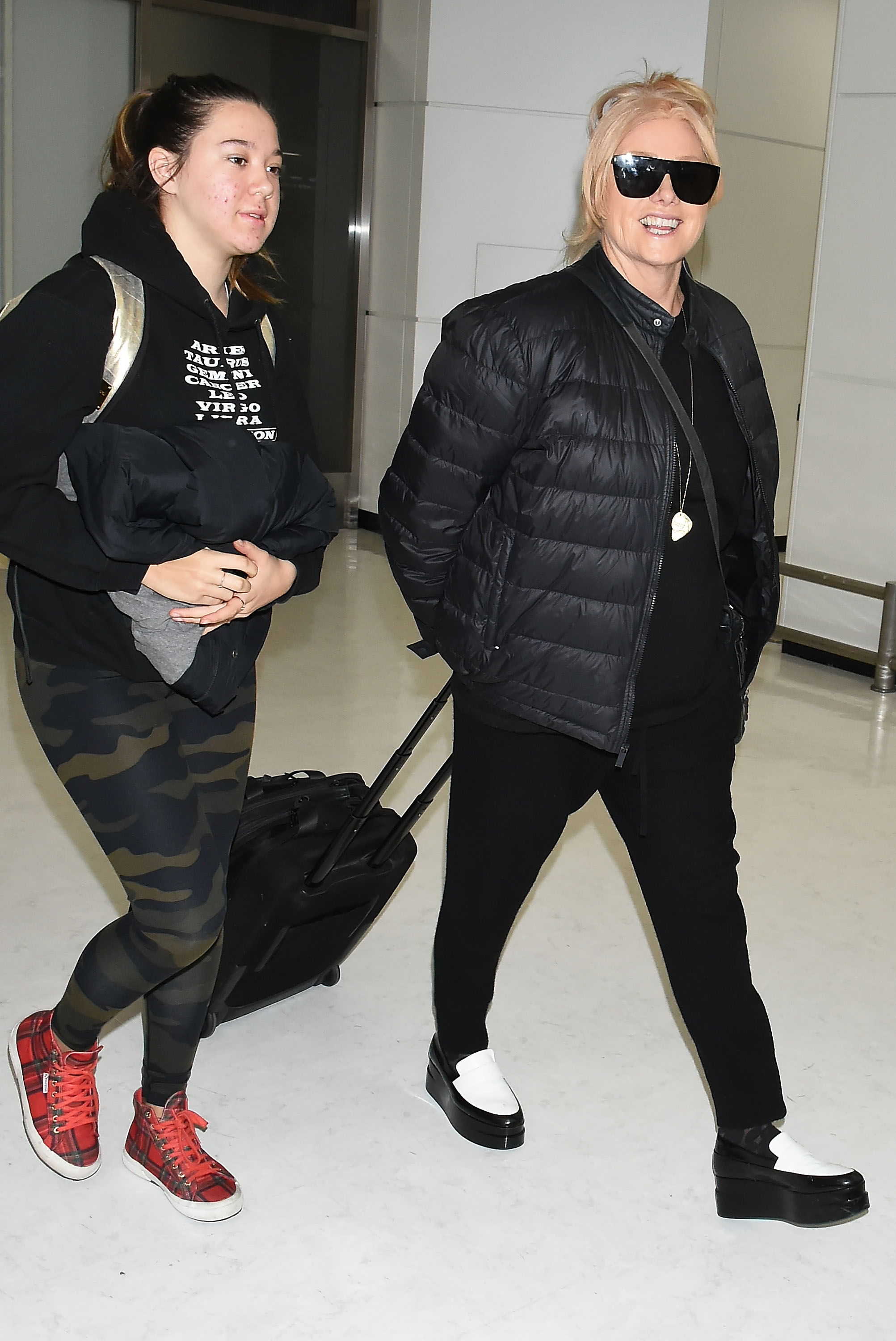 Deborra-Lee Furness and Ava Jackman spotted at Narita International Airport in Narita, Japan on January 20, 2019 | Source: Getty Images