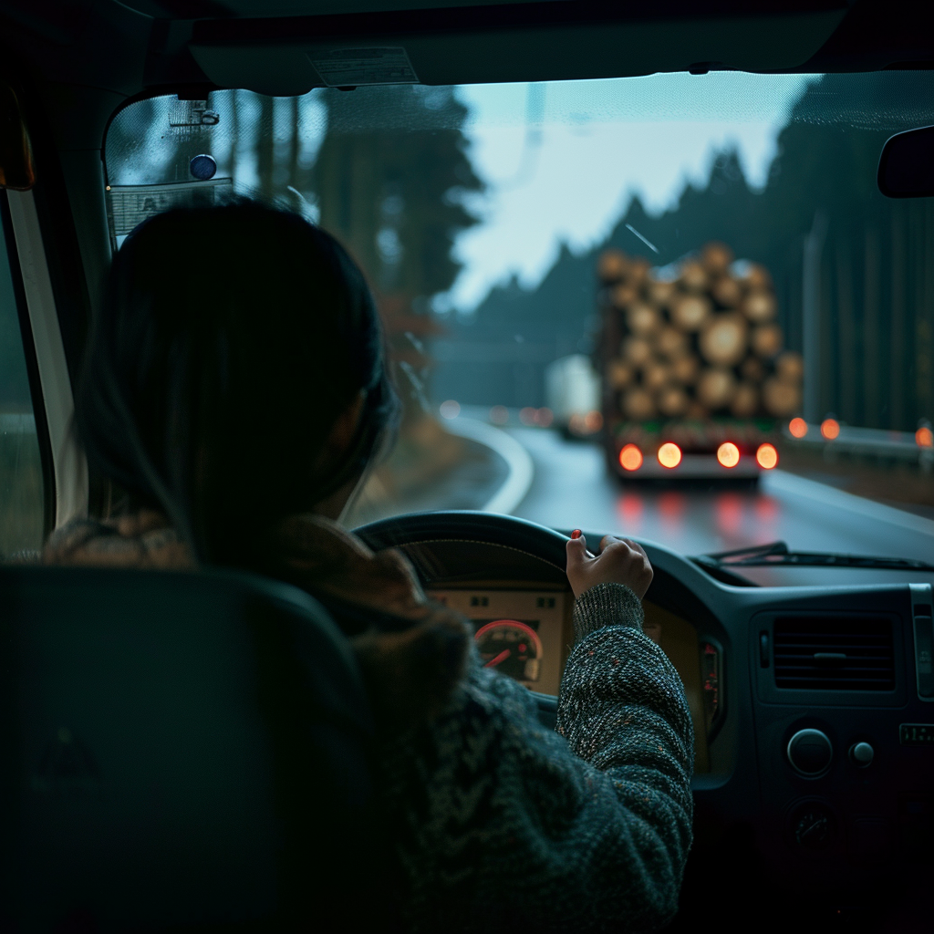 A woman driving | Source: Midjourney