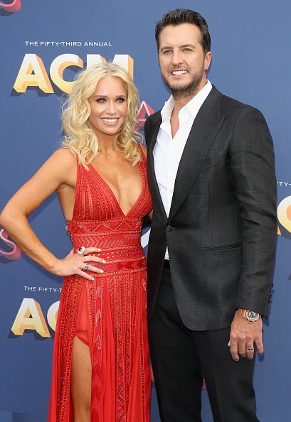 Caroline Boyer and Luke Bryan at the 53rd Academy of Country Music Awards on April 15, 2018 | Photo: Getty Images 