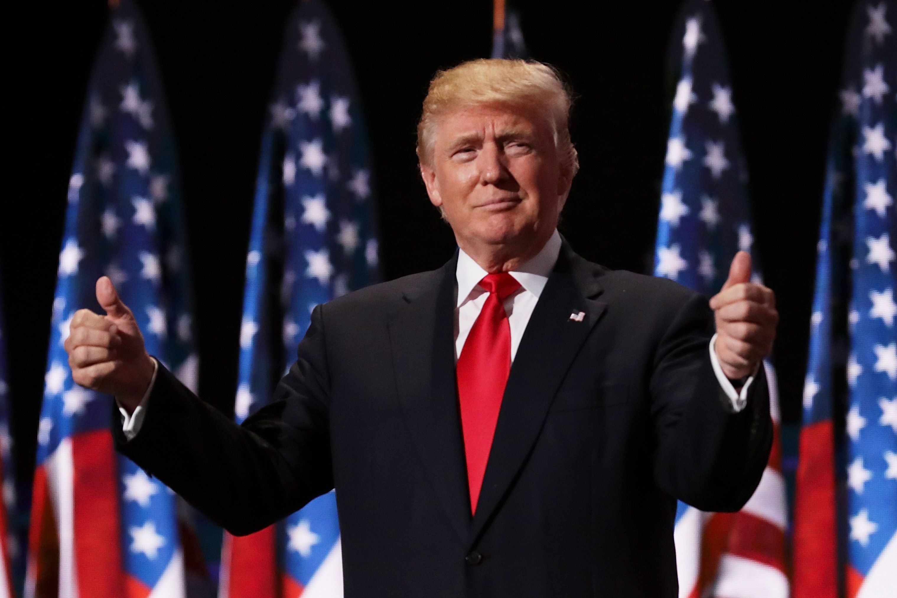  Donald Trump le 21 juillet 2016 au Quicken Loans Arena à Cleveland, Ohio. | Photo : Getty Images
