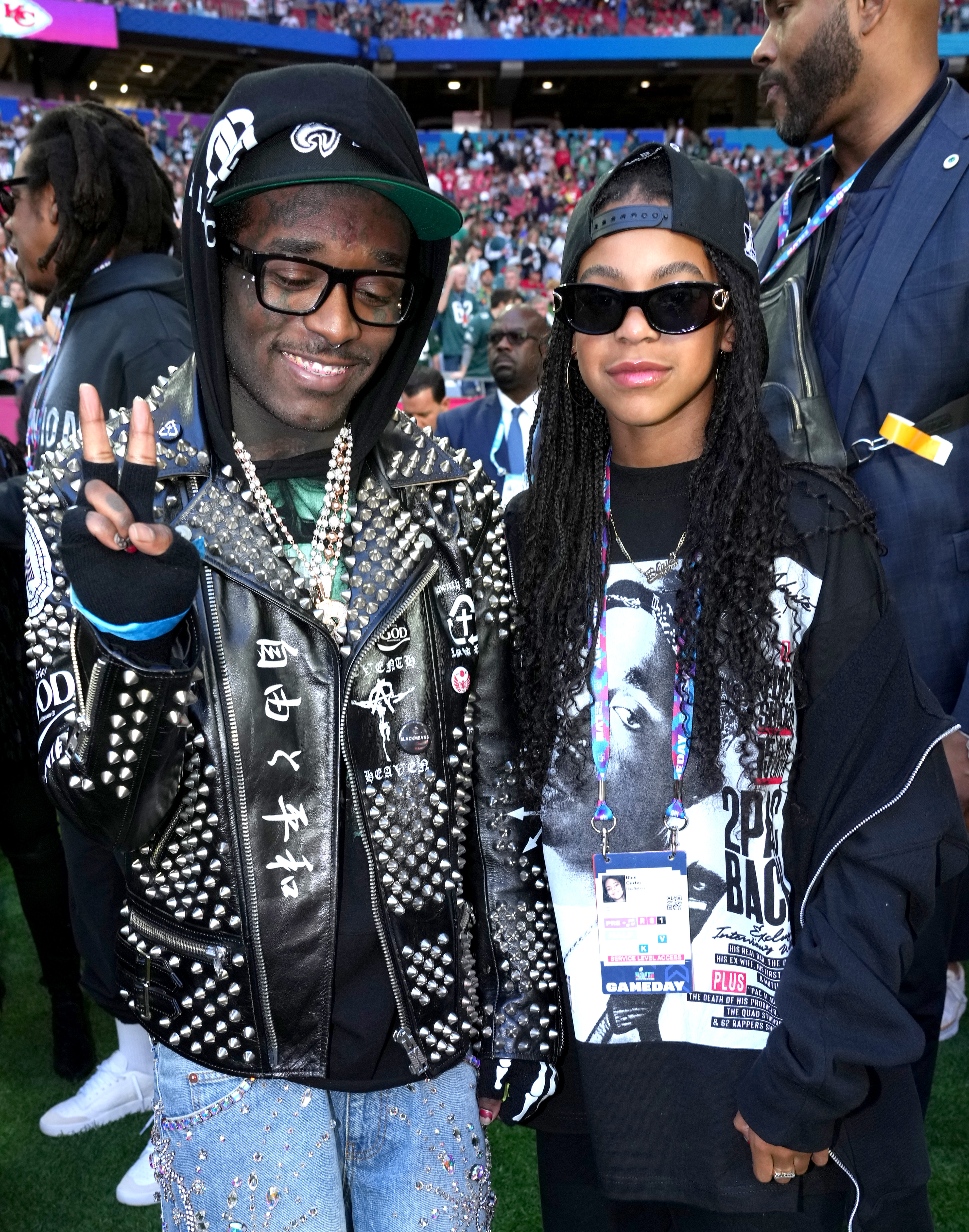 Lil Uzi Vert and Blue Ivy Carter attend Super Bowl LVII on February 12, 2023 in Glendale, Arizona | Source: Getty Images