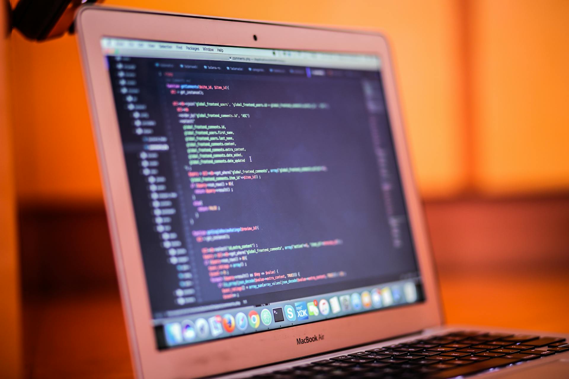 A laptop screen showing coding data | Source: Pexels