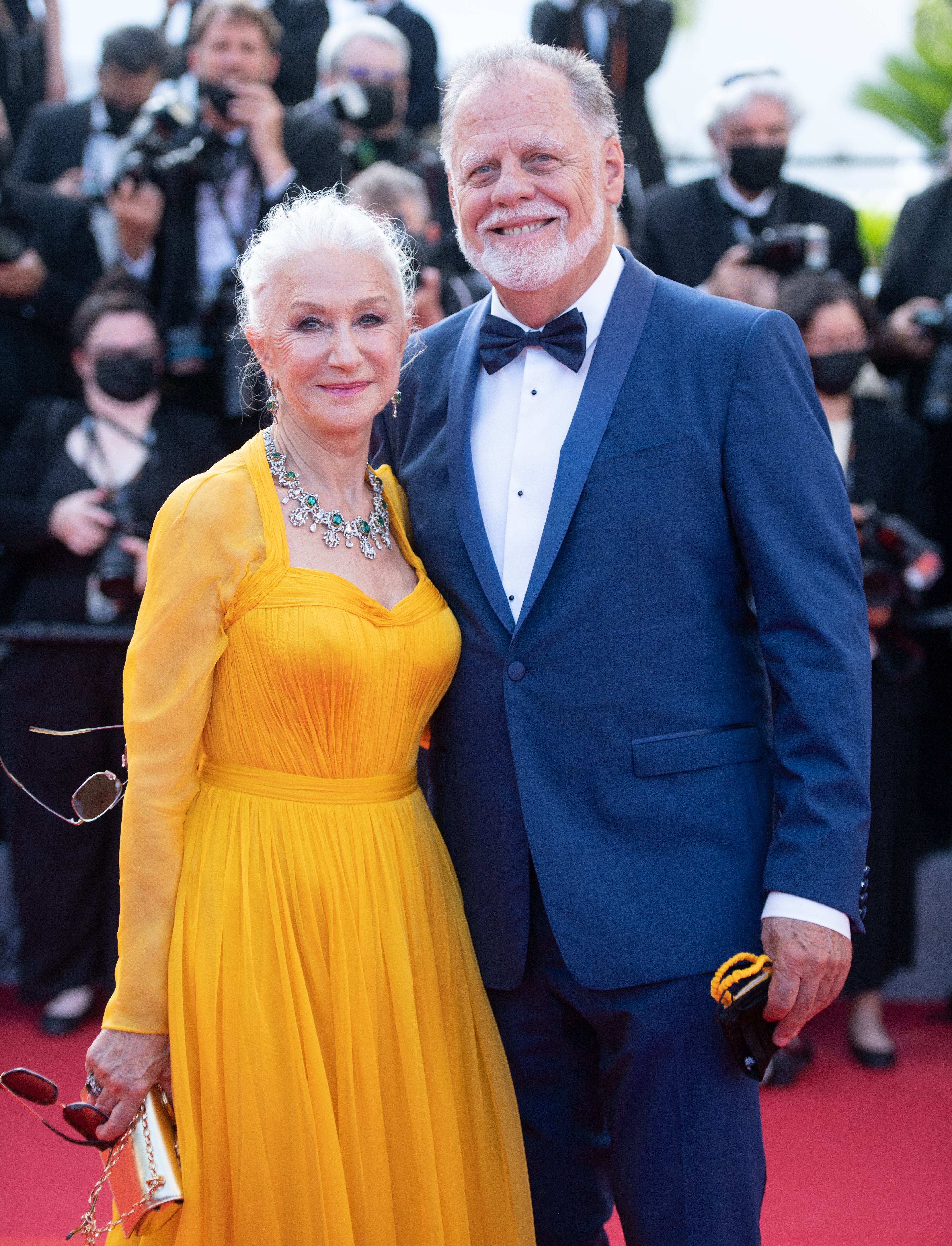 Helen Mirren and Taylor Hackford on July 06, 2021 in Cannes, France | Source: Getty Images