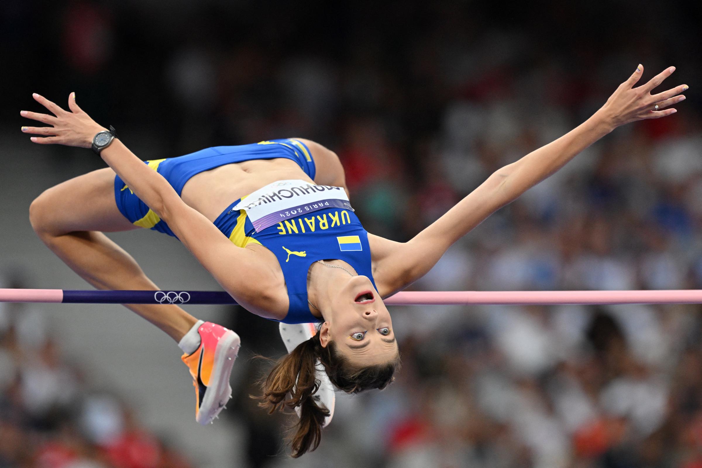 Yaroslava Mahuchikh competes in the women's high jump final of the athletics event at the Paris 2024 Olympic Games on August 4, 2024, in Paris, France. | Source: Getty Images