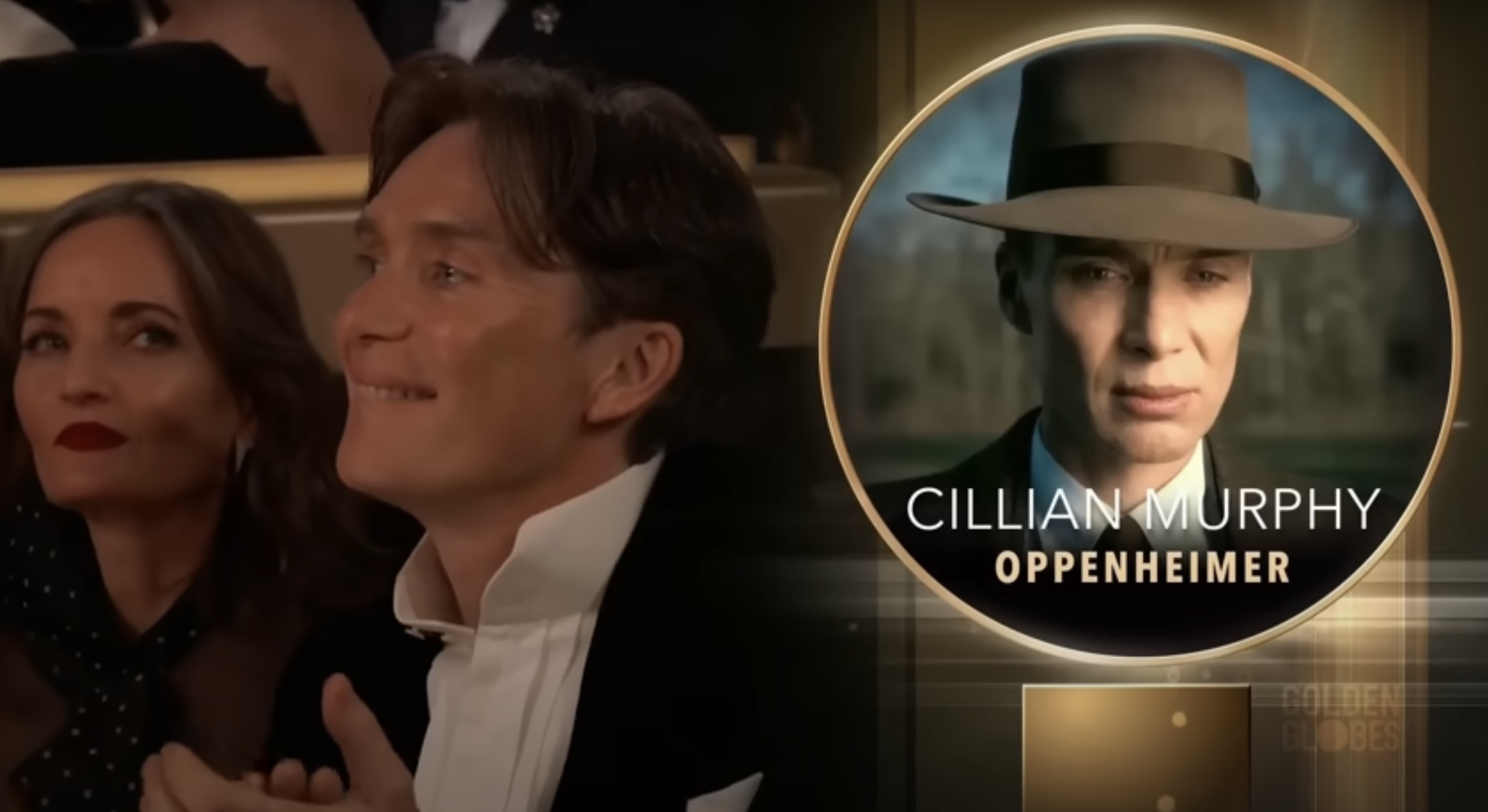 Cillian Murphy with wife Yvonne at Golden Globe Award, 2024| Source: Youtube/RTÉ News