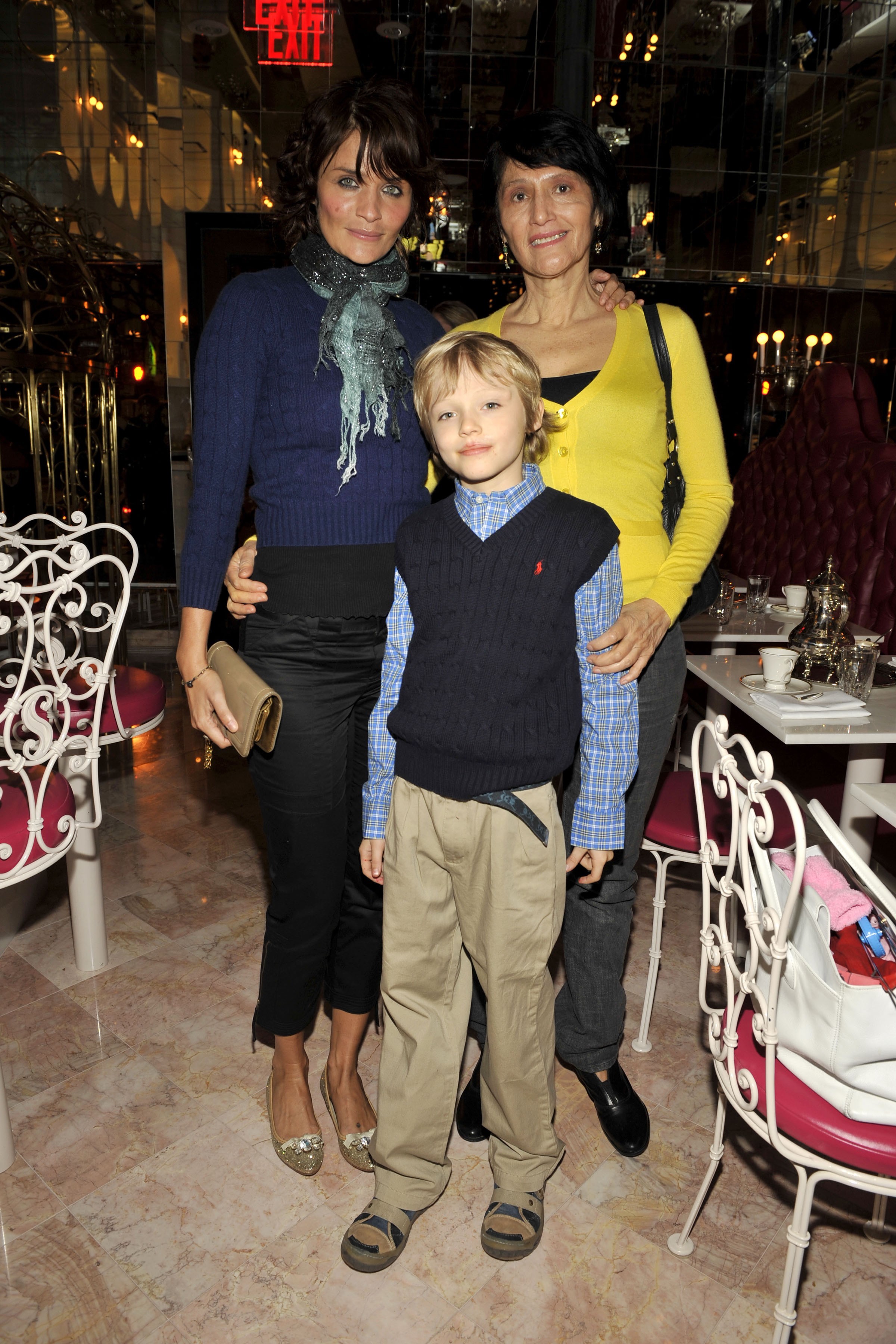 Mingus Reedus, Helena Christensen, and guest are at An Afternoon to Celebrate The new Ralph Lauren Childrens Store Hosted by Julie Janklow and Aerin Lauder at Sweetiepie Restaurant in New York City on November 18, 2008 | Source: Getty Images