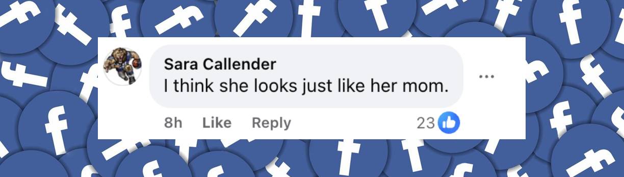 A netizen's comment on Matilda Ledger's appearance, posted on January 14, 2025 | Source: Facebook.com/peoplemag