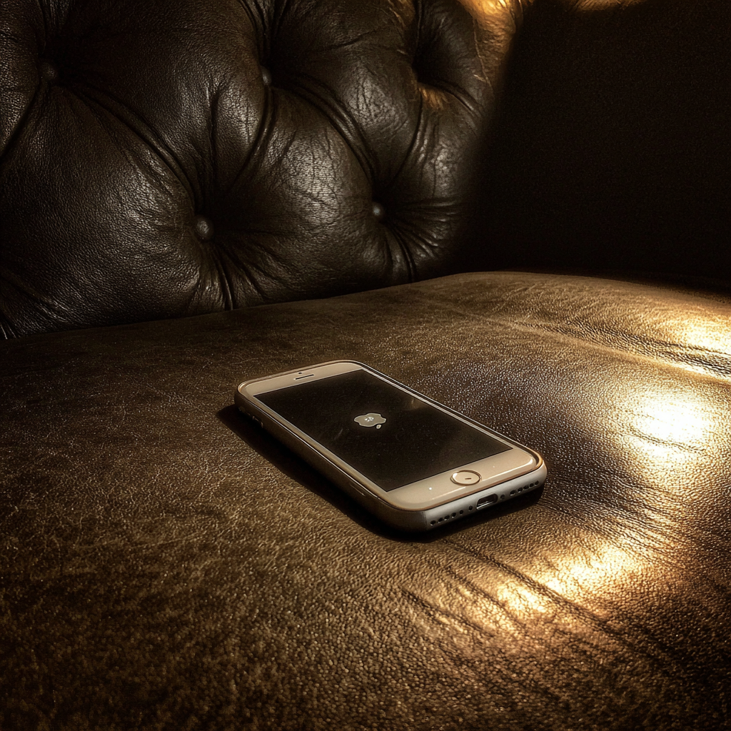 A cellphone on a couch | Source: Midjourney