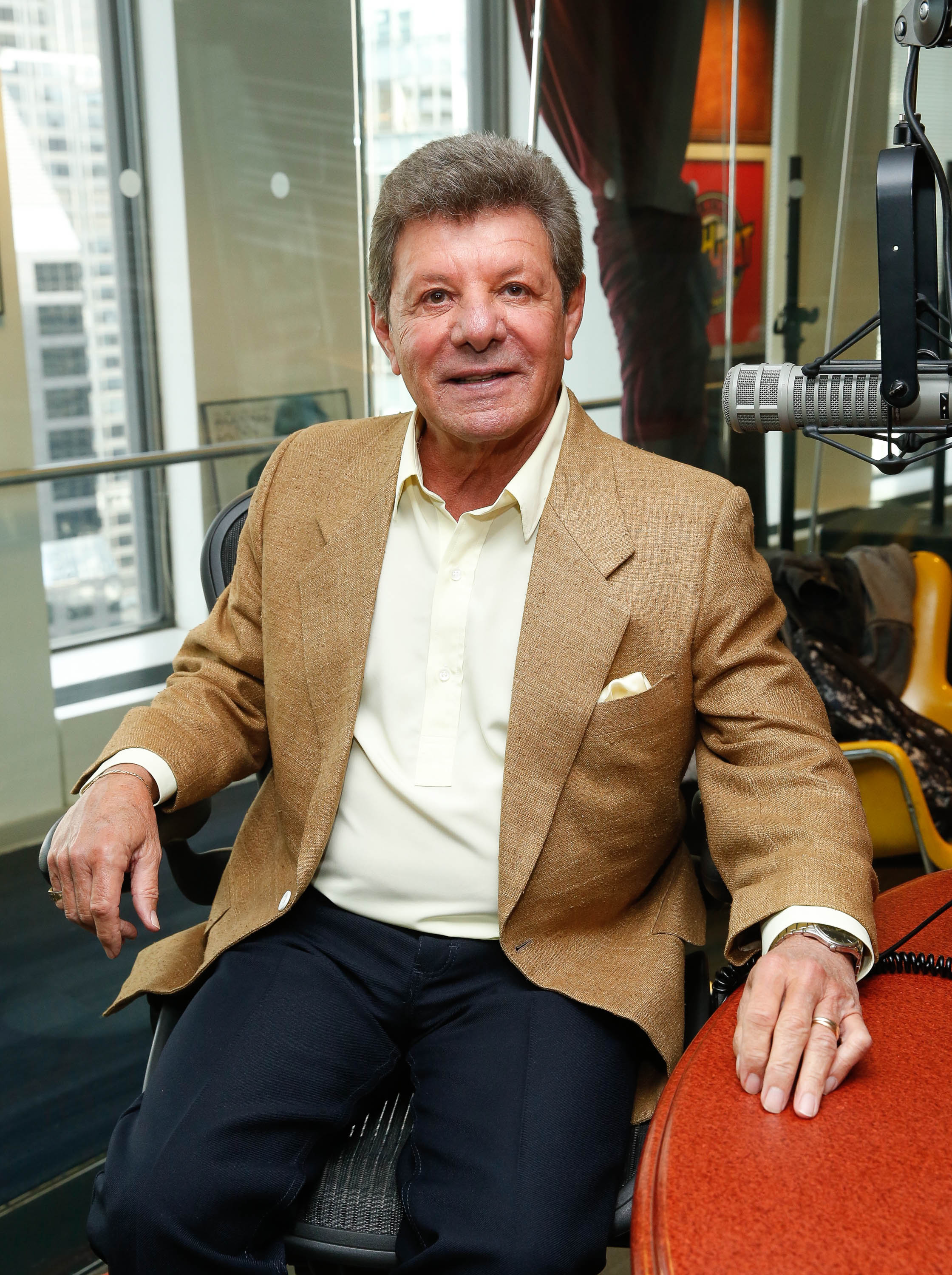 Frankie Avalon at SiriusXM Studios on October 6, 2015 in New York City. | Source: Getty Images