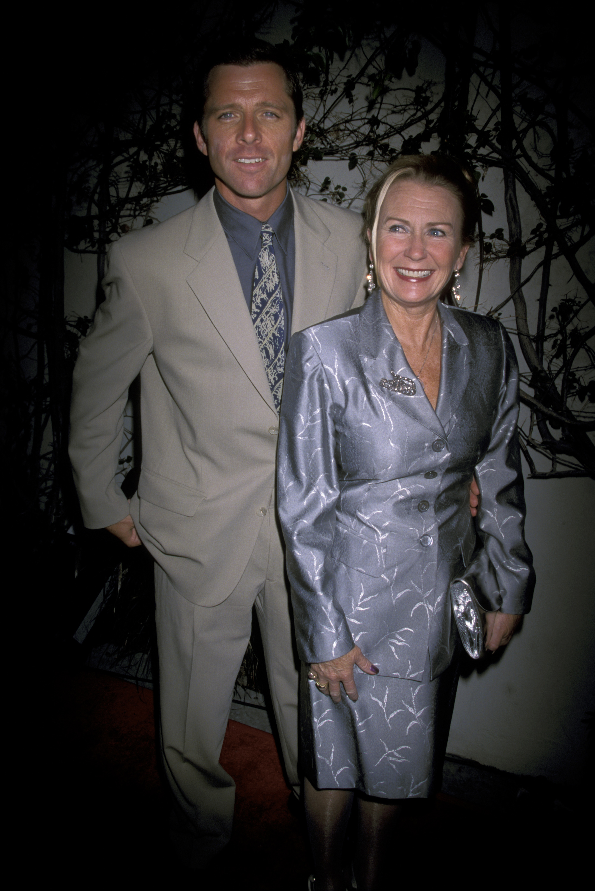 Maxwell Caulfield and the actress during the 1999 NBC All Star Cocktail Party for Fall TCA in Pasadena, California. | Source: Getty Images
