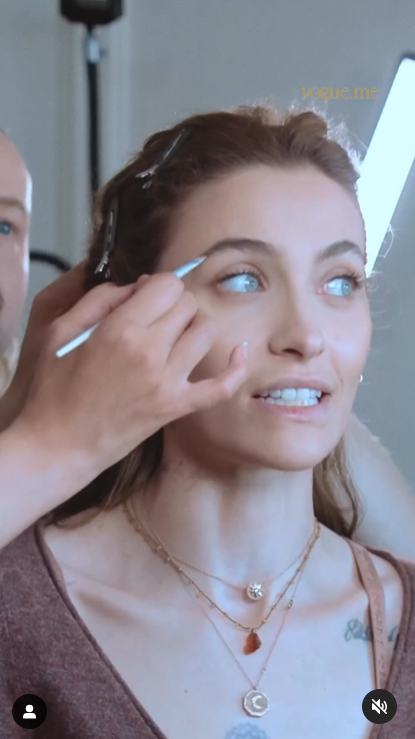 Paris Jackson getting glammed up, as seen in a video shared in May 2024. | Source: Instagram/voguearabia