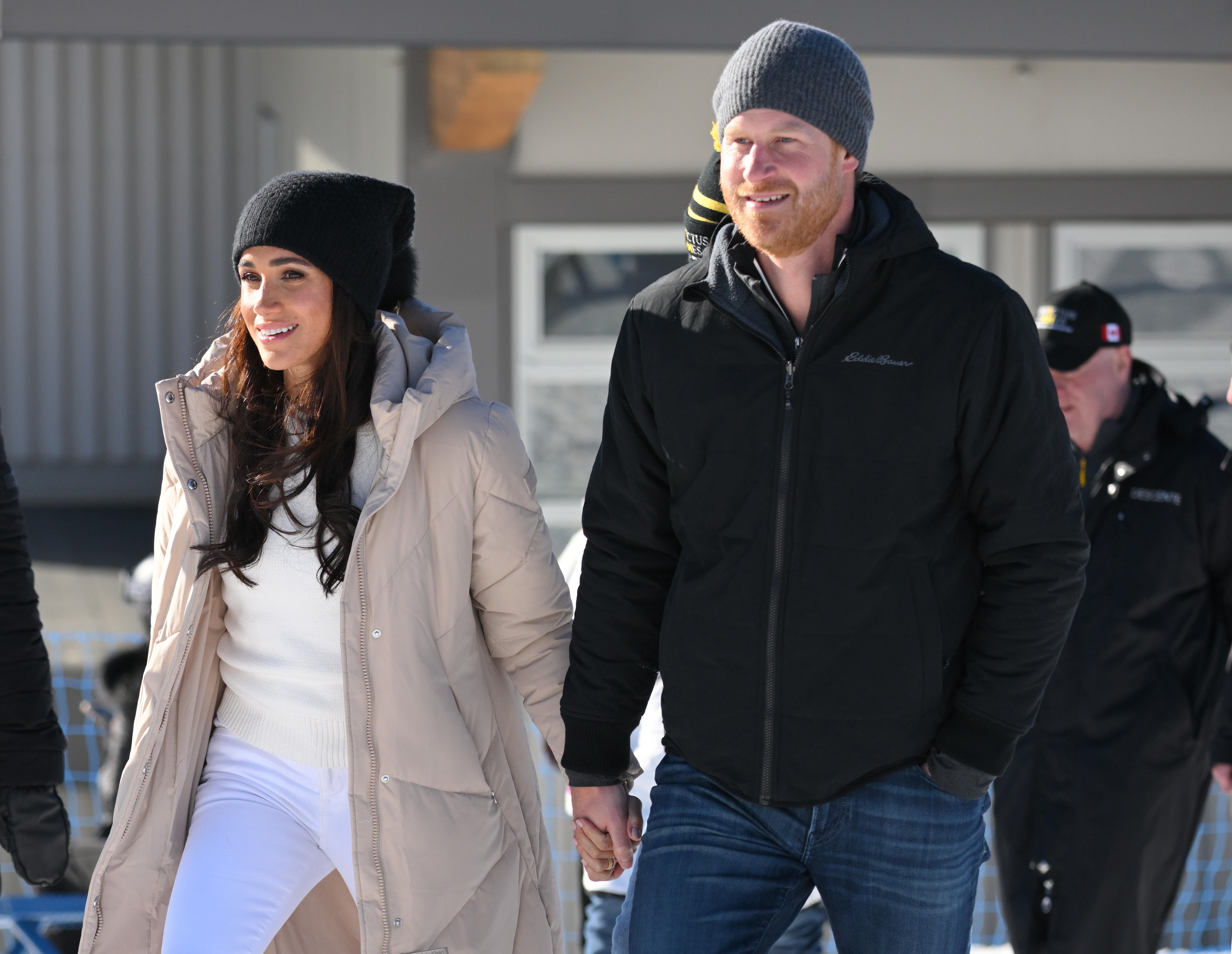 Meghan Markle and Prince Harry at Invictus Games Vancouver Whistlers 2025's One Year To Go Winter Training Camp | Source: Getty Images