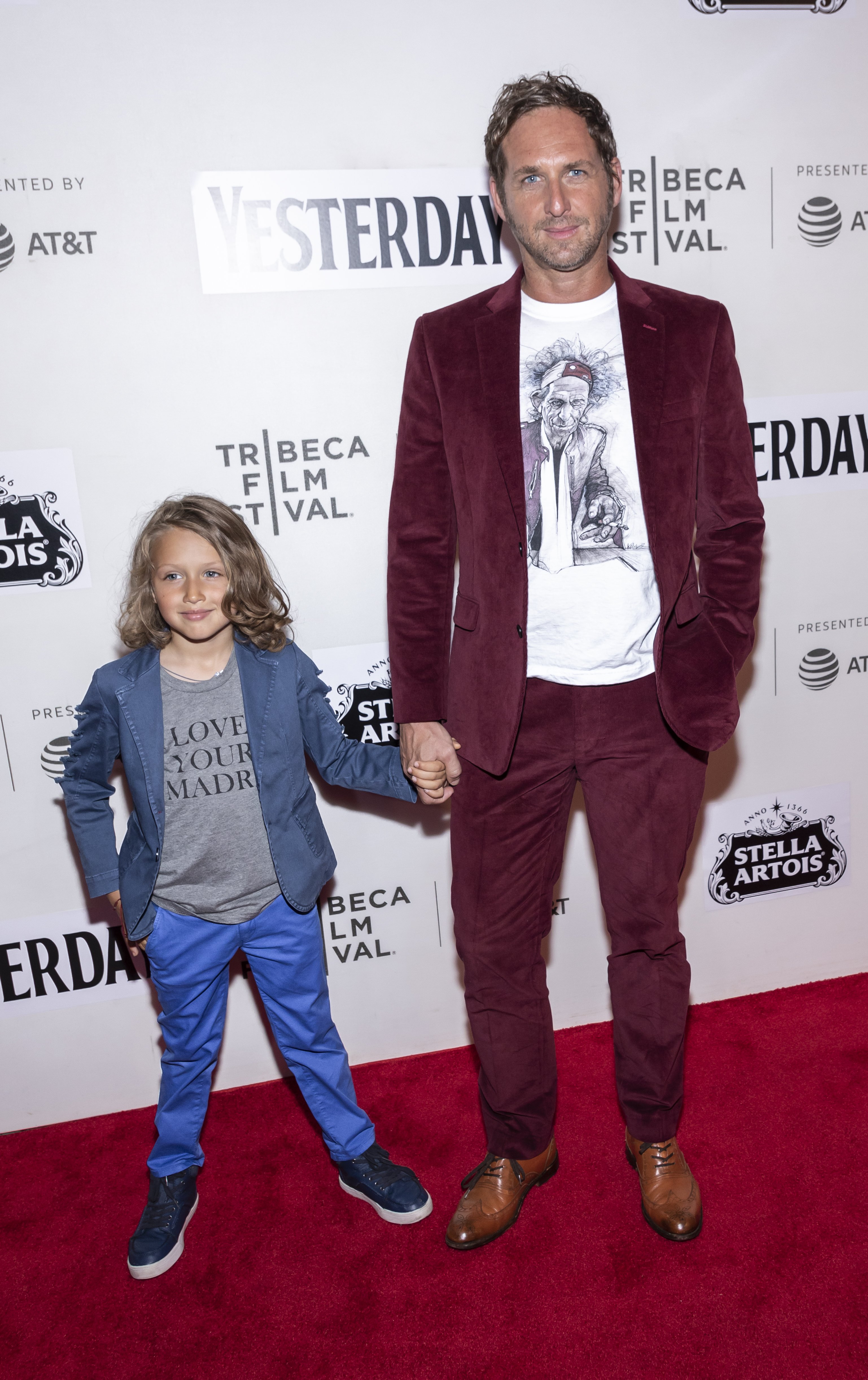 Noah Rev Maurer and his father, Josh Lucas, attended the "Yesterday" Closing Night Gala as part of the 2019 Tribeca Film Festival at The Stella Artois Theatre on May 4, 2019,  in Manhattan, New York. | Source: Getty Images