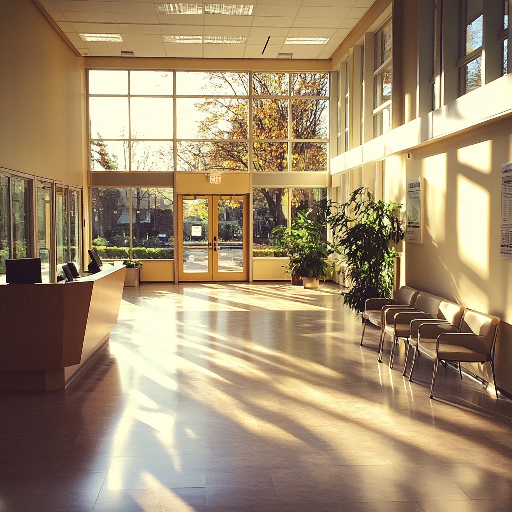 A reception at a care facility | Source: Midjourney