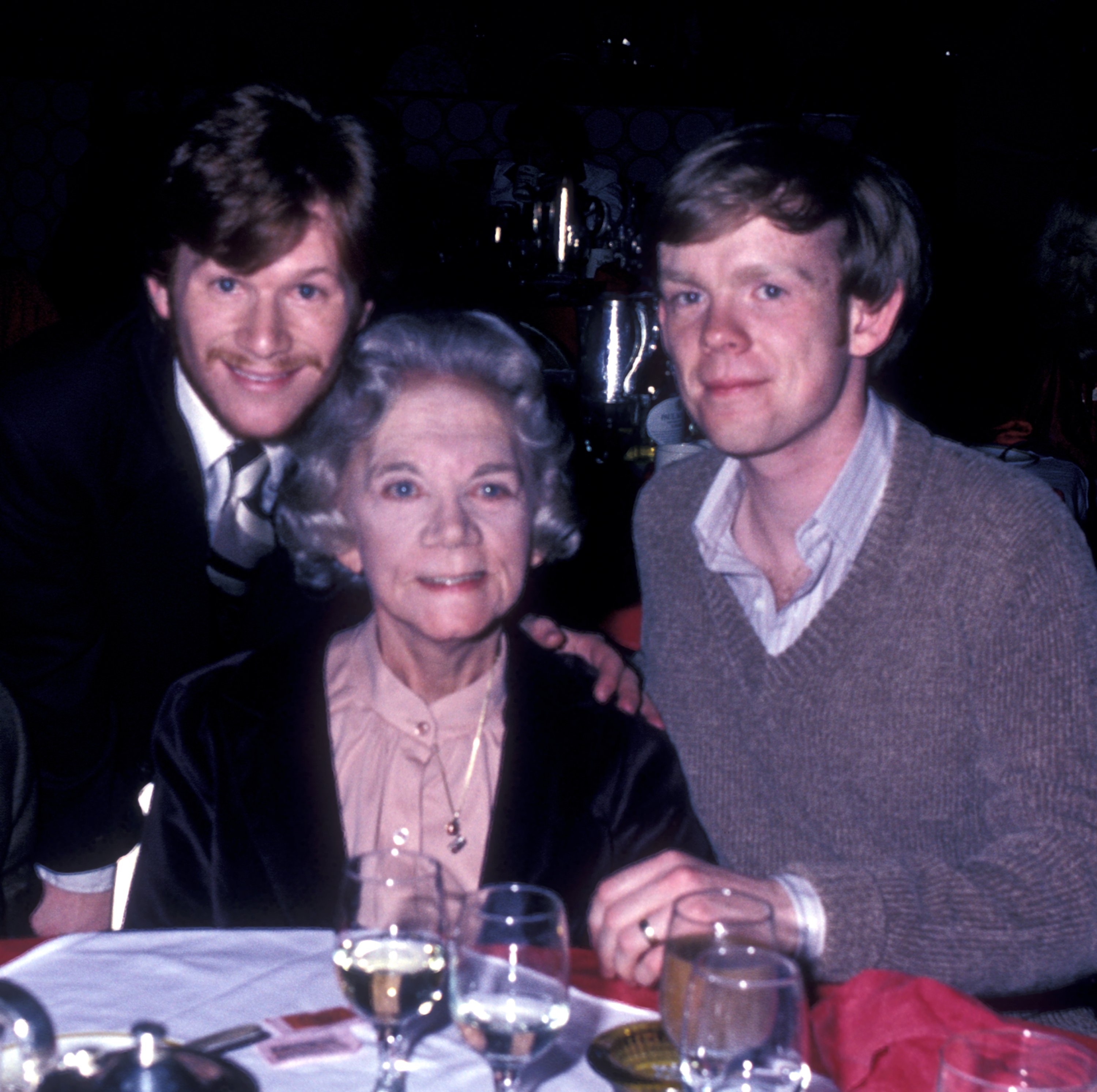Actors Jon Walmsley, Ellen Corby and Eric Scott attending "The Waltons" Wrap Party at the Century Plaza Hotel on March 23, 1980 in Century City, California. | Source: Getty Images