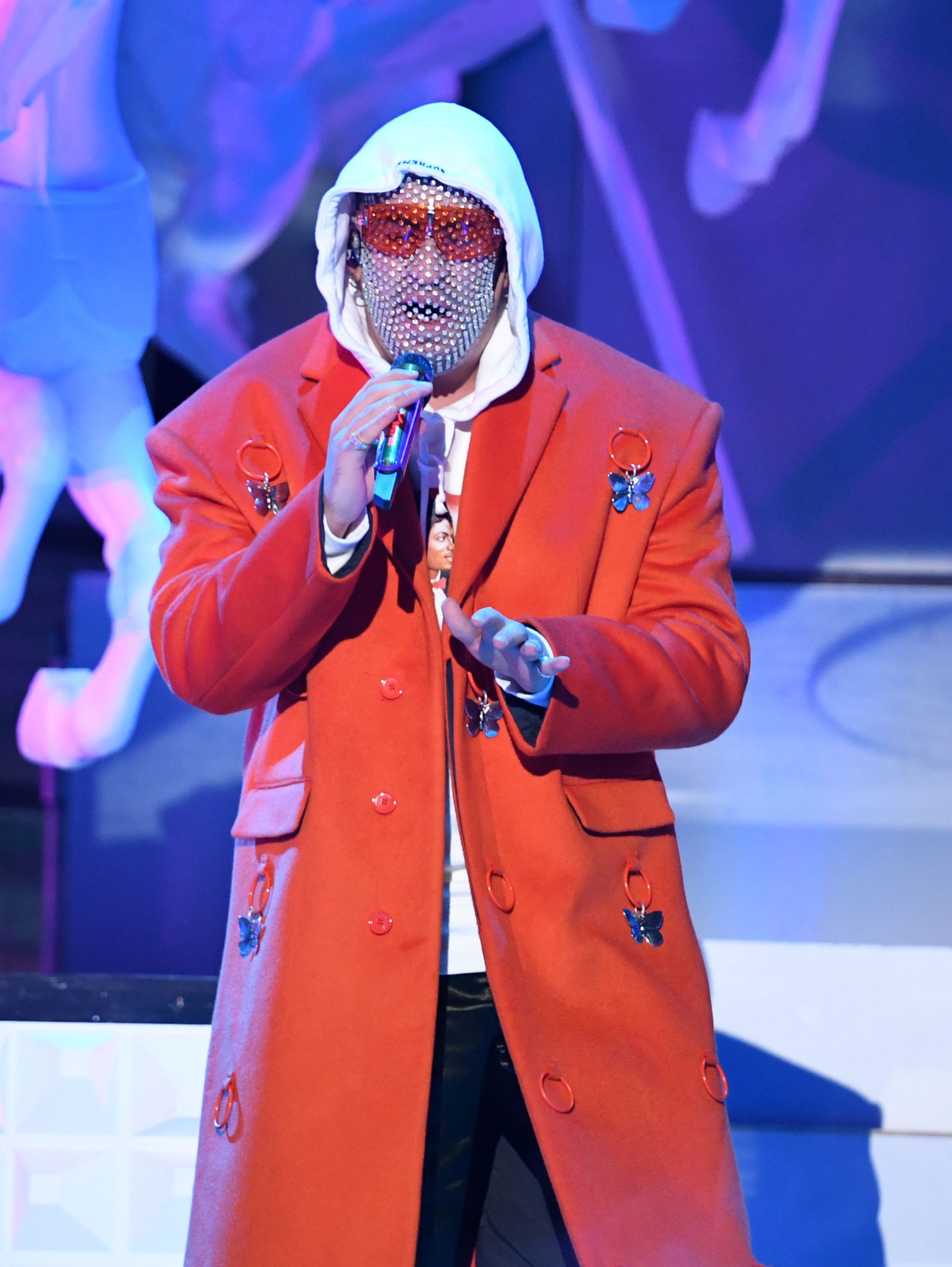 Bad Bunny performs onstage during the 20th annual Latin GRAMMY Awards at MGM Grand Garden Arena on November 14, 2019 in Las Vegas, Nevada. | Source: Getty Images
