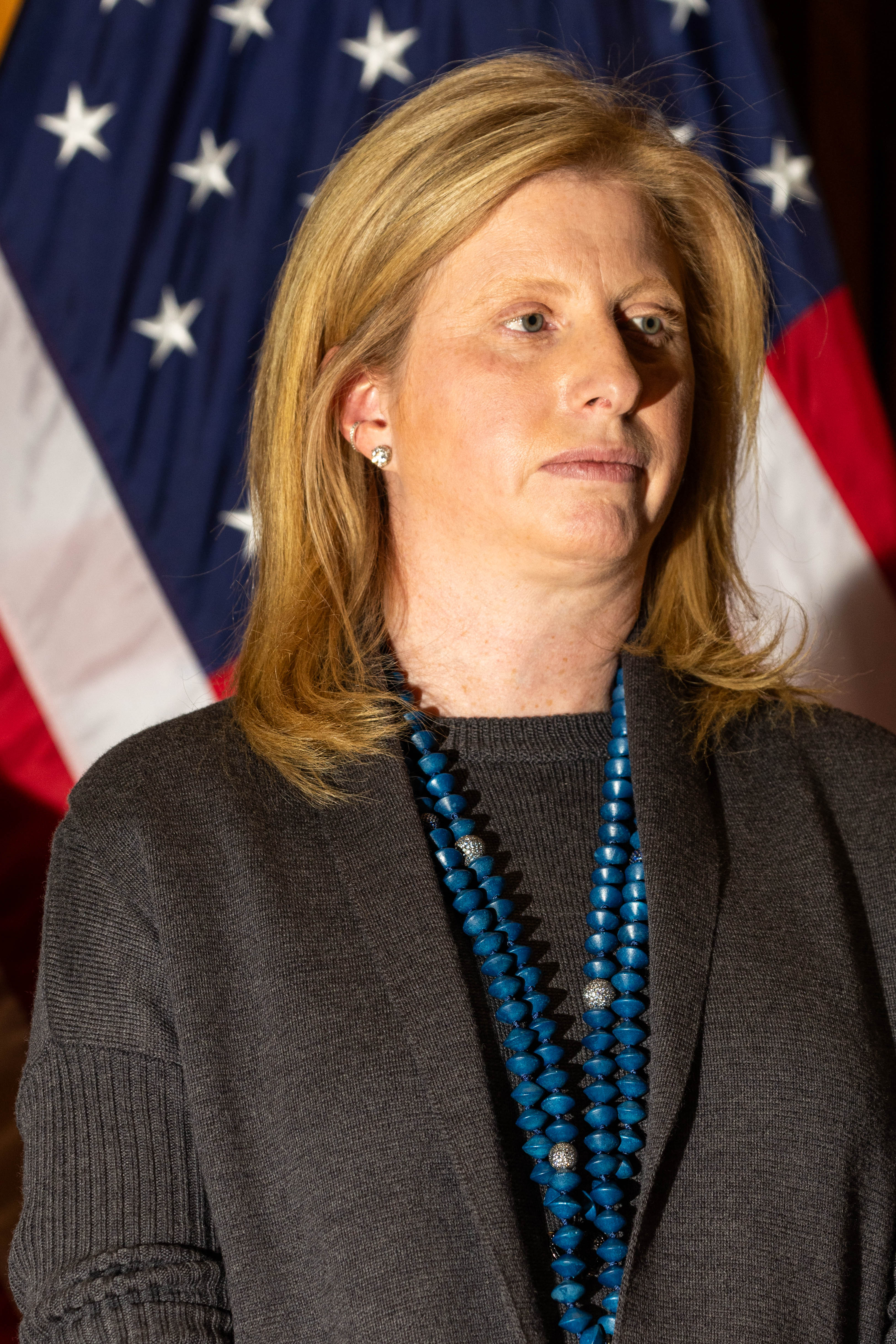 New York City Police Commissioner Jessica Tisch participates in a press conference regarding what homicide authorities believe was a targeted attack on United Healthcare CEO Brian Thompson at One Police Plaza in New York City, on December 4, 2024 | Source: Getty Images