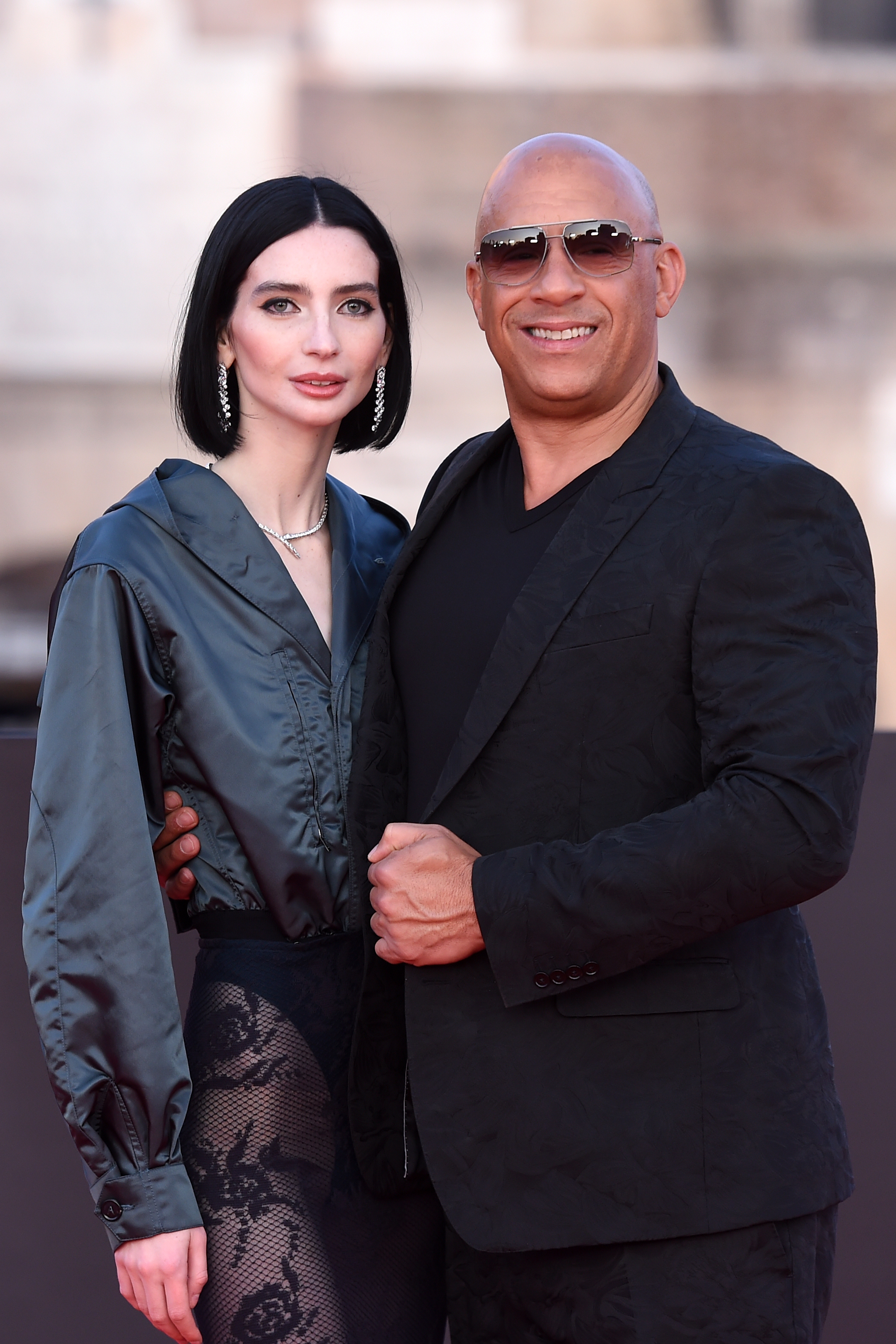Meadow Walker and Vin Diesel attend the "Fast X" Premiere at Colosseo on May 12, 2023 in Rome, Italy. | Source: Getty Images