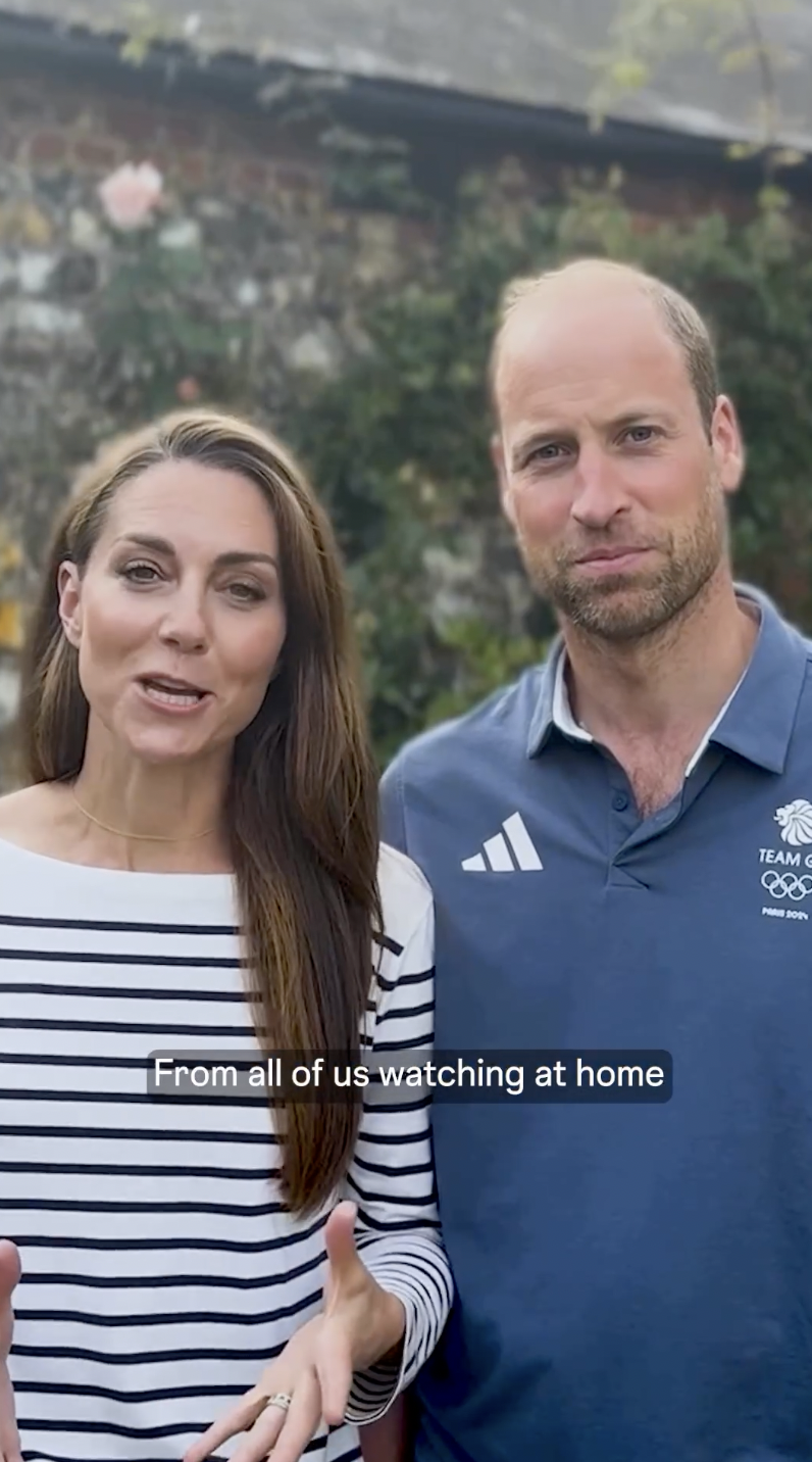 Princess Catherine and Prince William congratulating Team GB athletes in a video, posted on August 12, 2024 | Source: Instagram/princeandprincessofwales