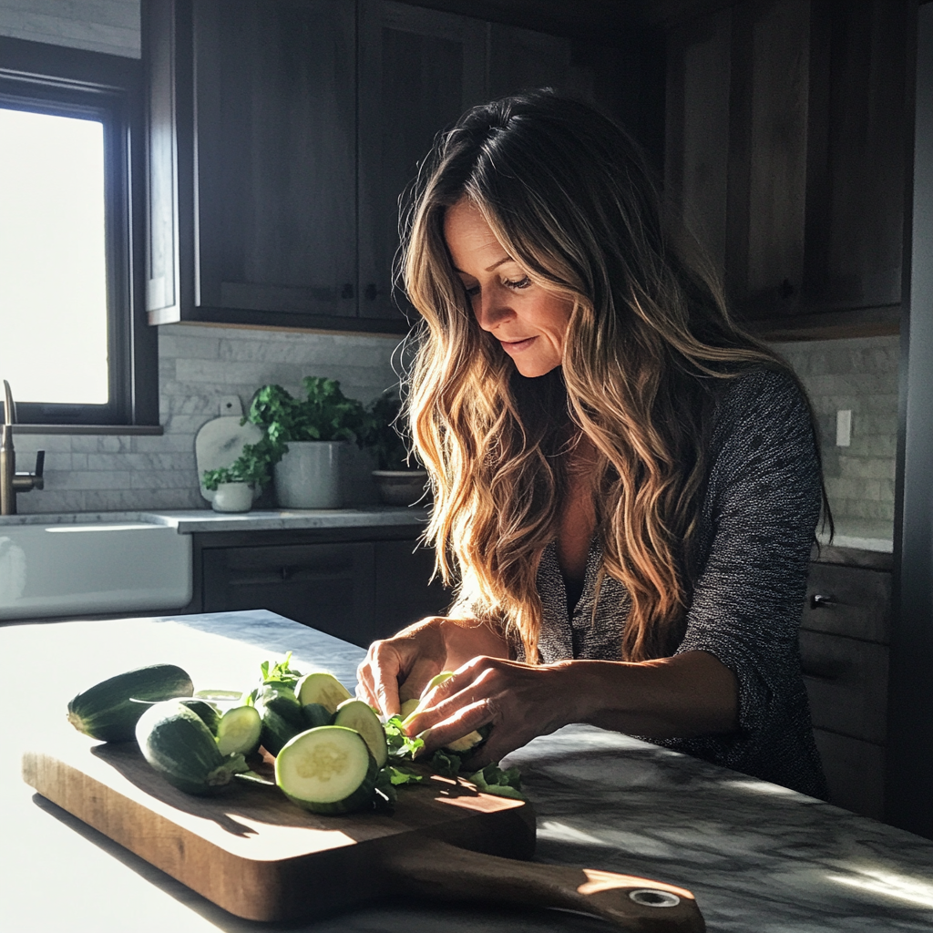 Uma mulher ocupada na cozinha | Fonte: Midjourney